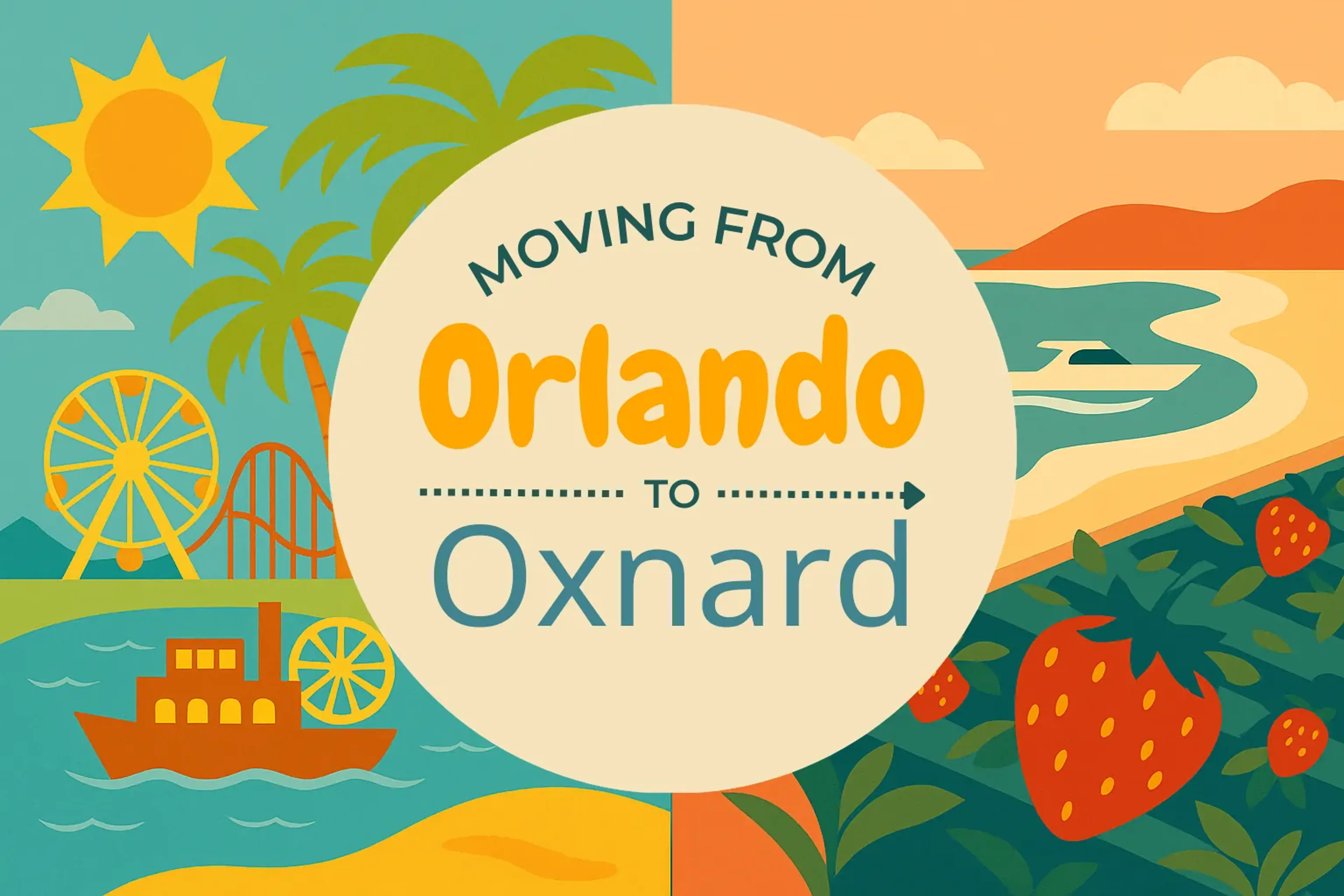 Side-by-side comparison of Orlando to Oxnard moving companies