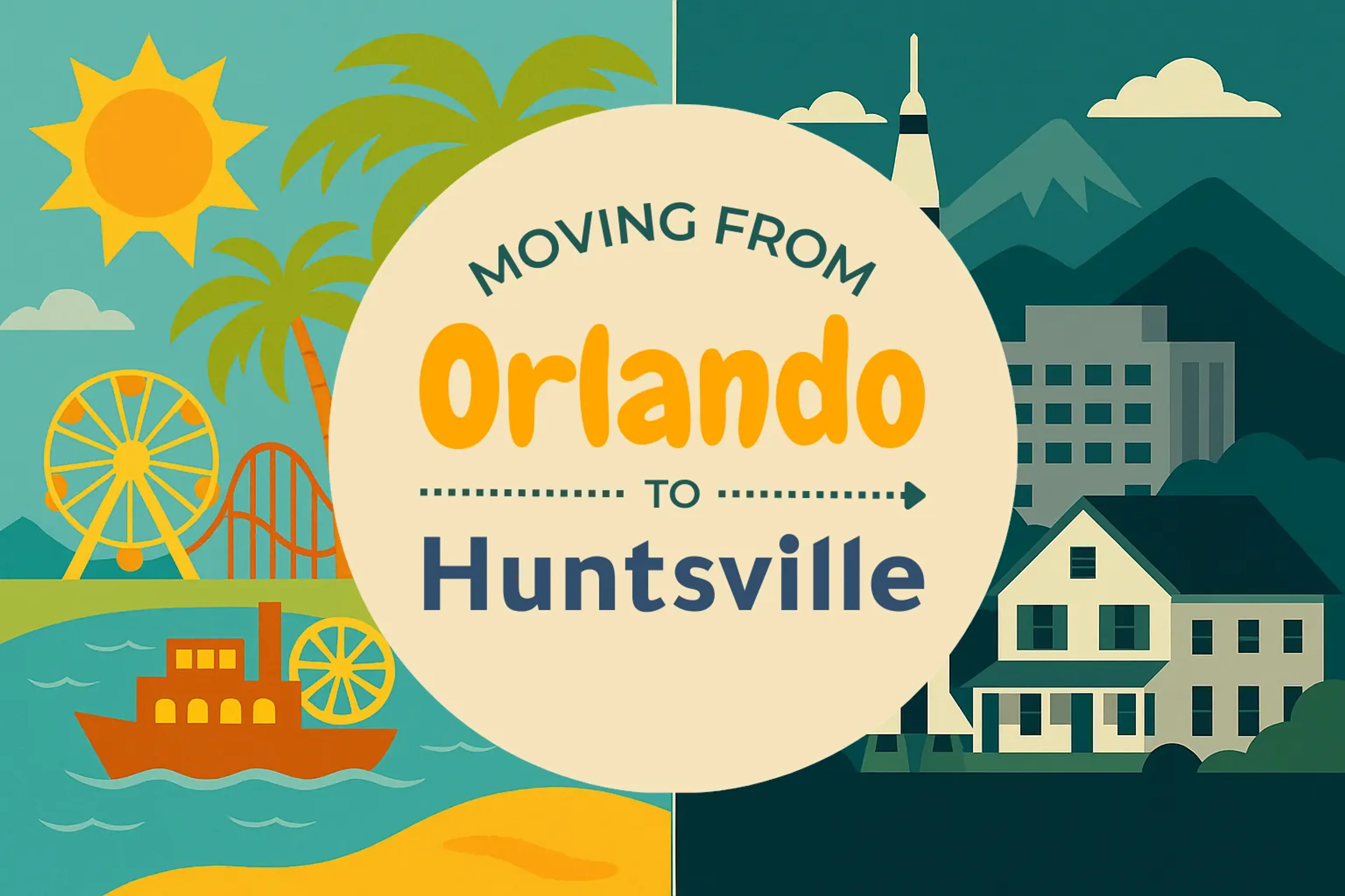 Side-by-side comparison of Orlando to Huntsville moving companies