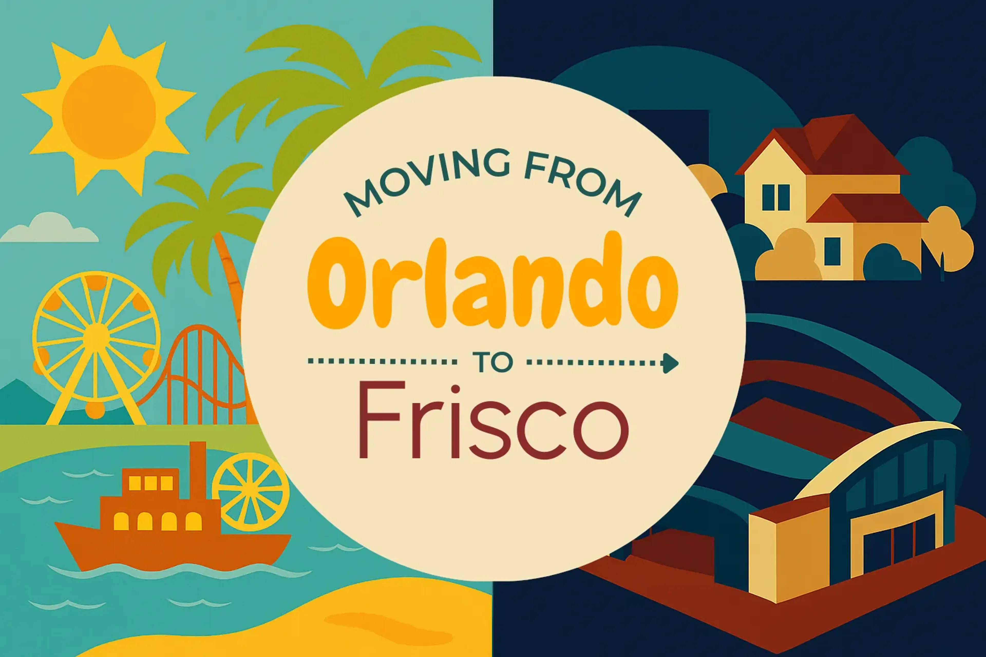 Side-by-side comparison of Orlando to Frisco moving companies