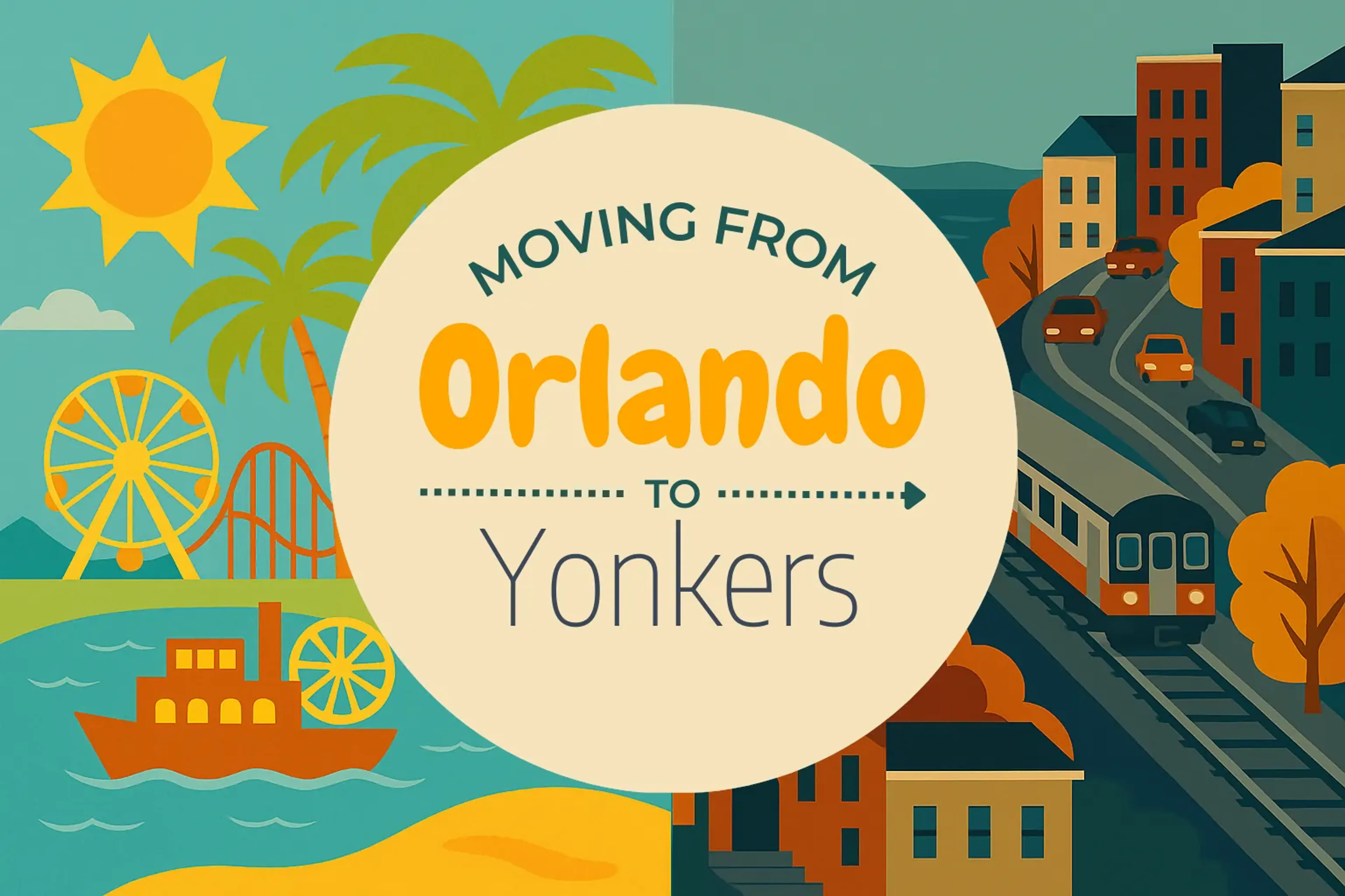 Side-by-side comparison of Orlando to Yonkers moving companies