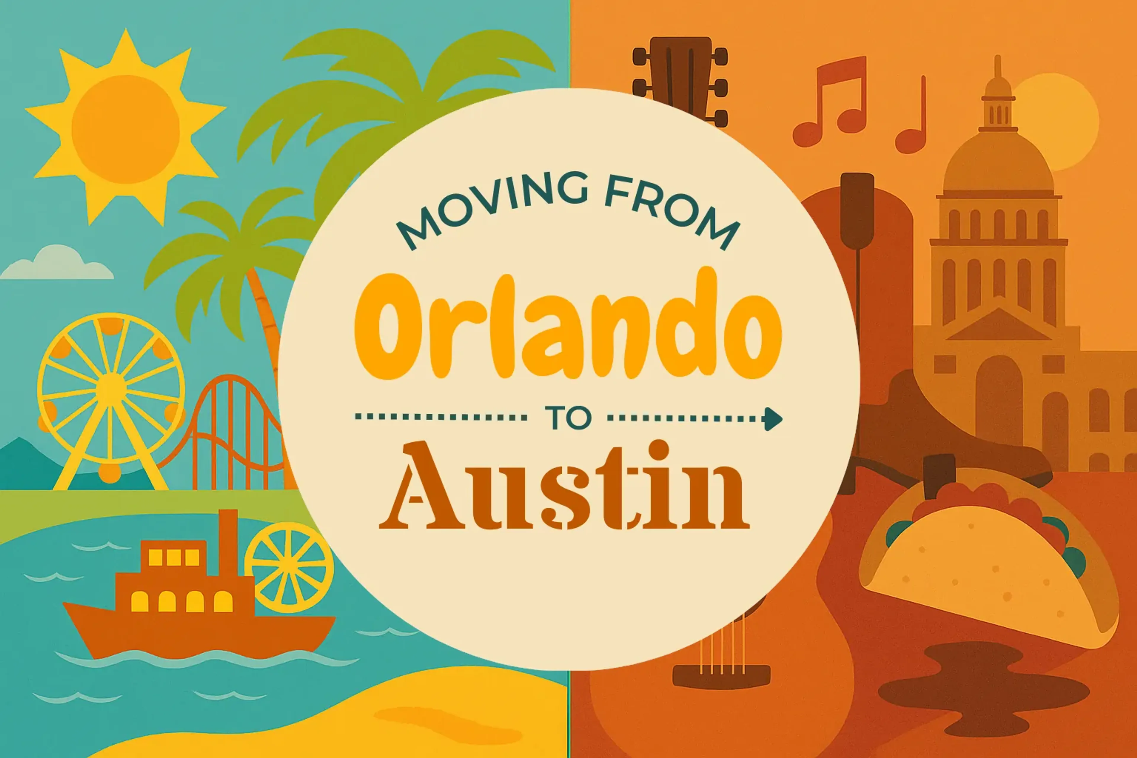 Side-by-side comparison of Orlando to Austin moving companies