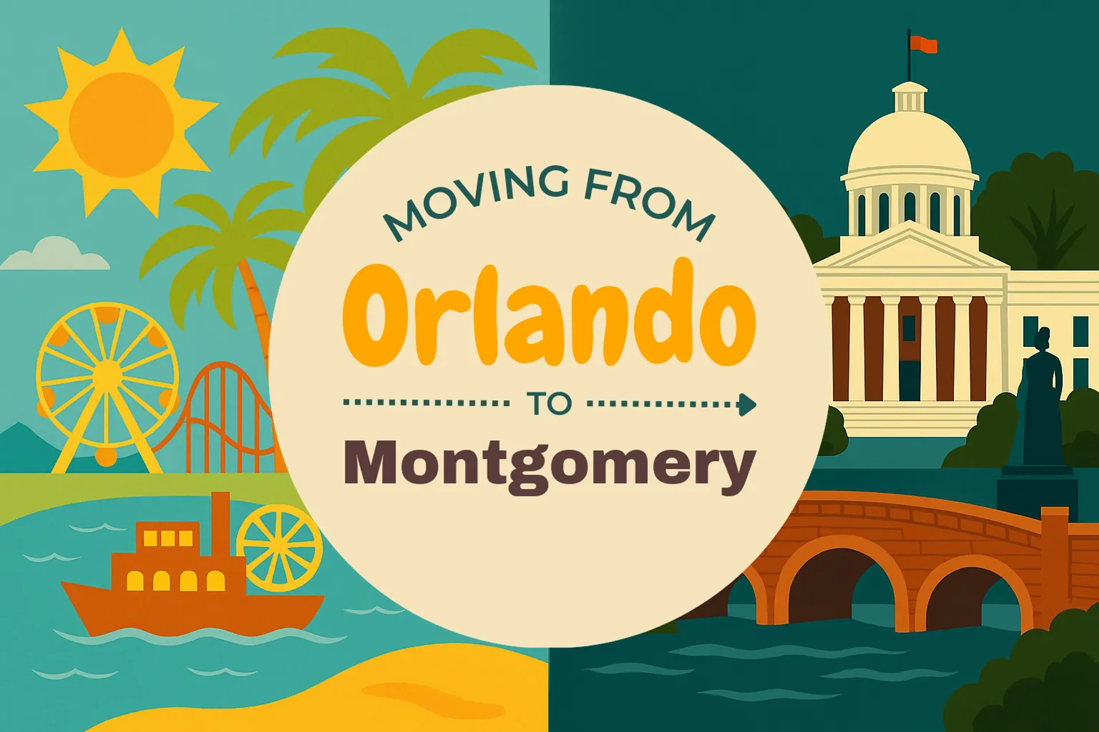 Side-by-side comparison of Orlando to Montgomery moving companies