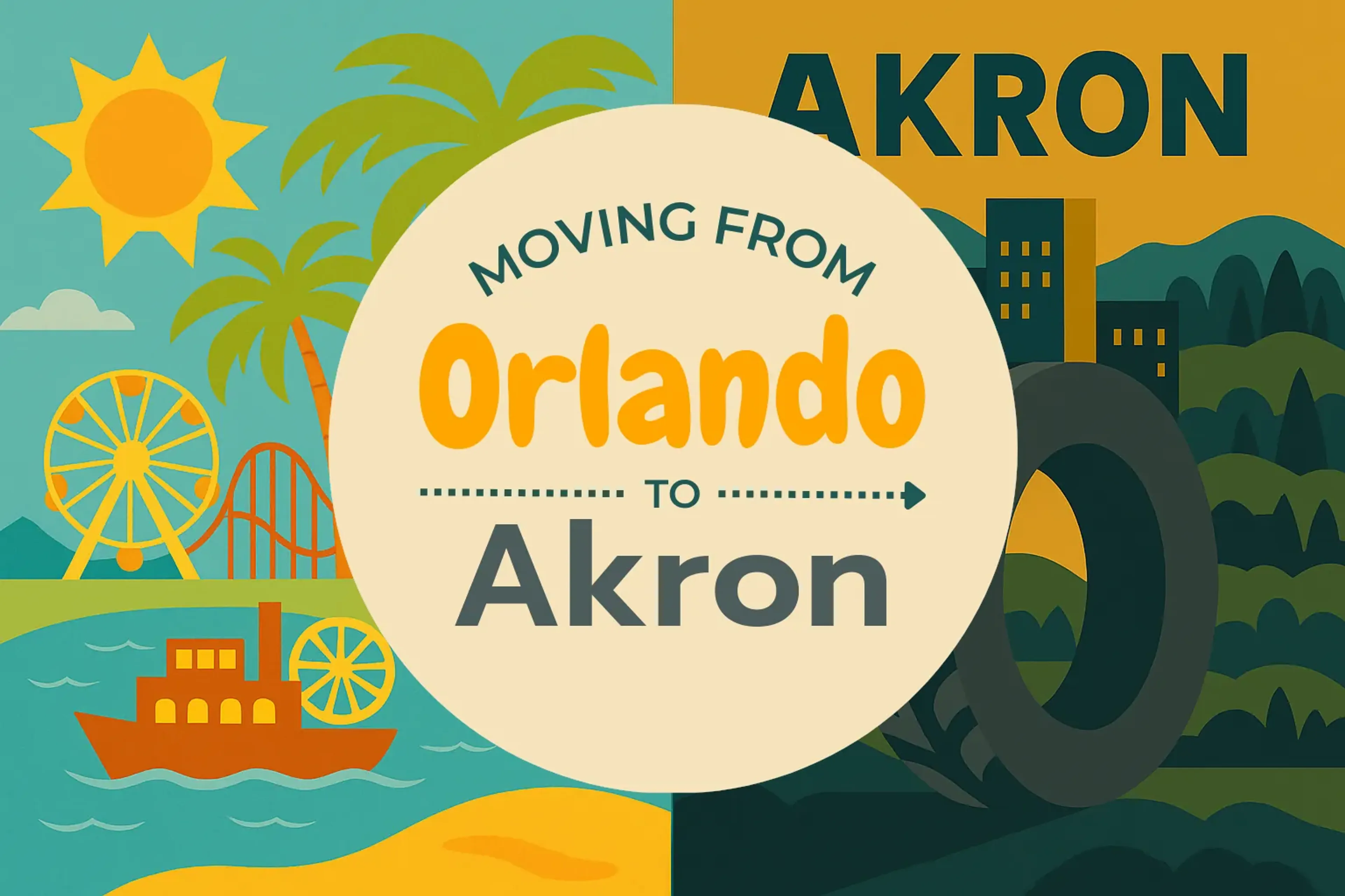 Side-by-side comparison of Orlando to Akron moving companies
