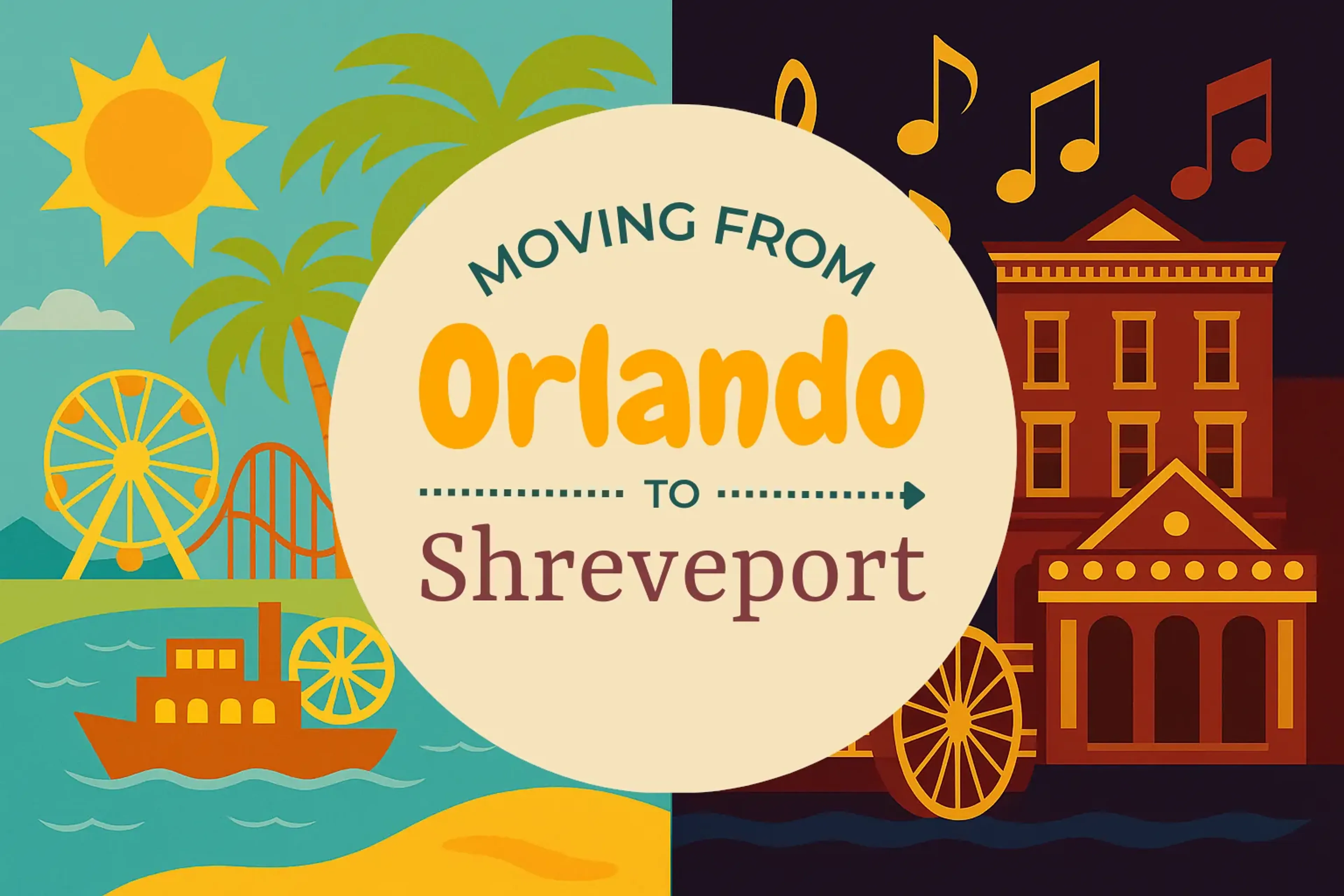 Side-by-side comparison of Orlando to Shreveport moving companies