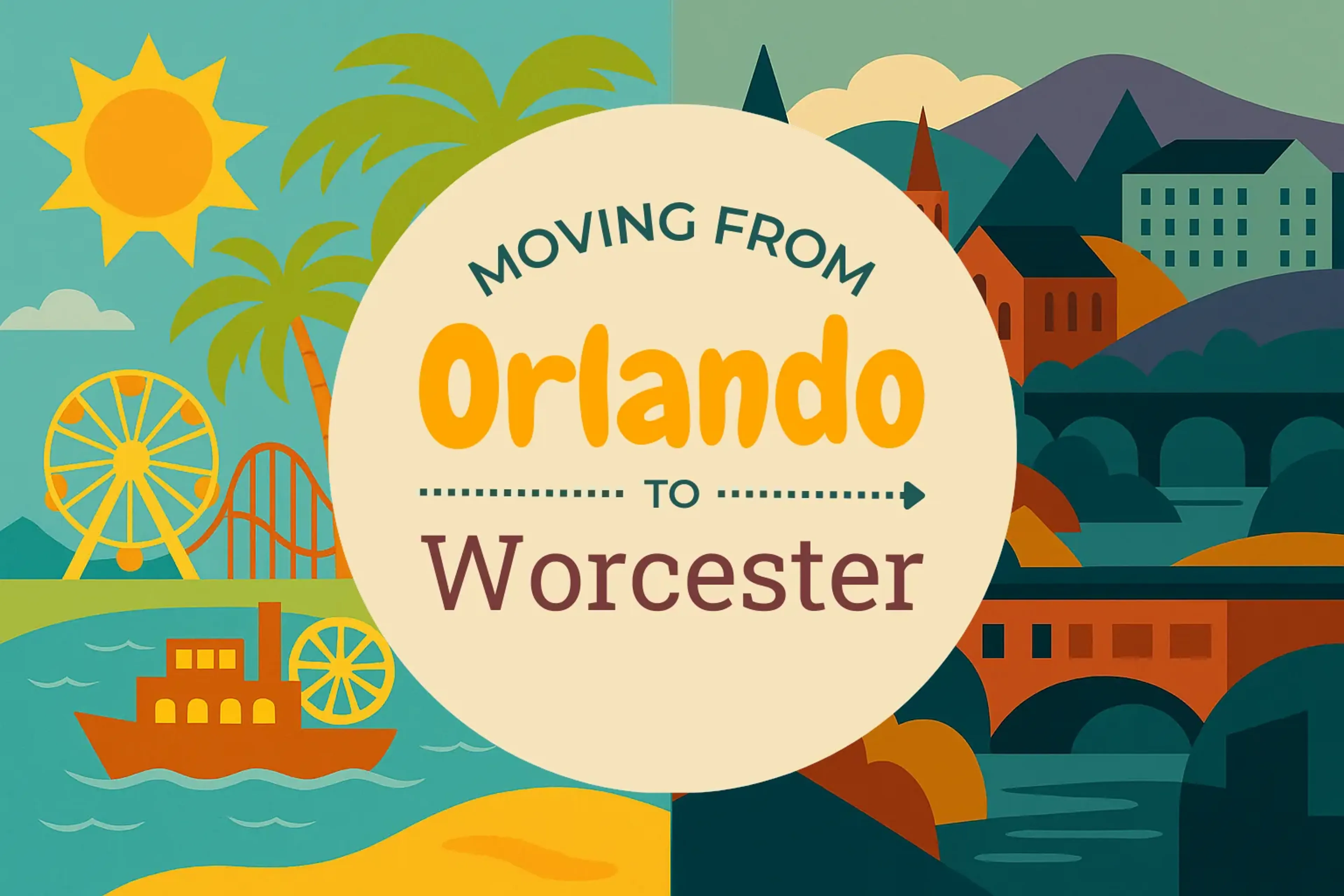 Side-by-side comparison of Orlando to Worcester moving companies