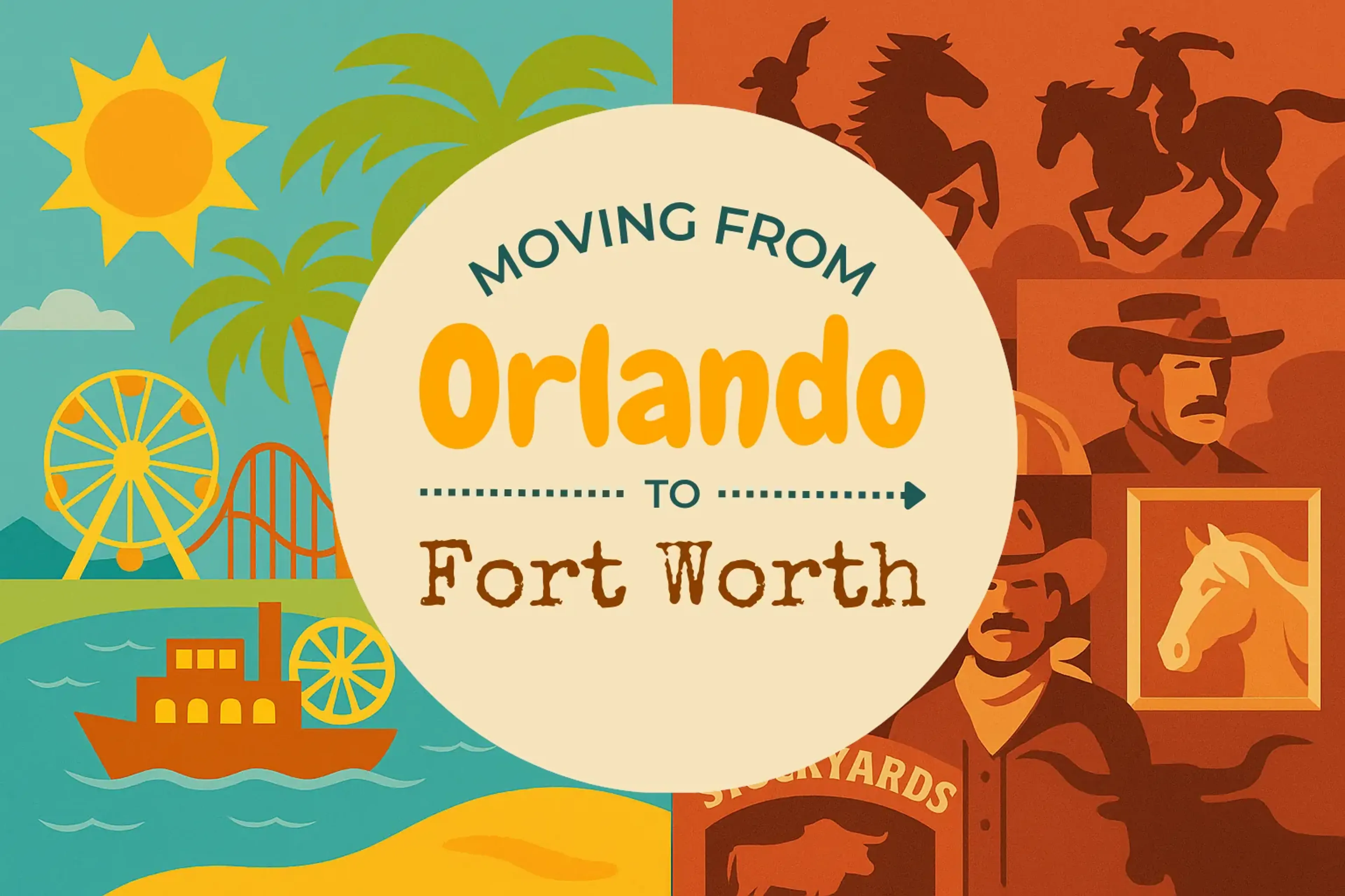 Side-by-side comparison of Orlando to Fort Worth moving companies