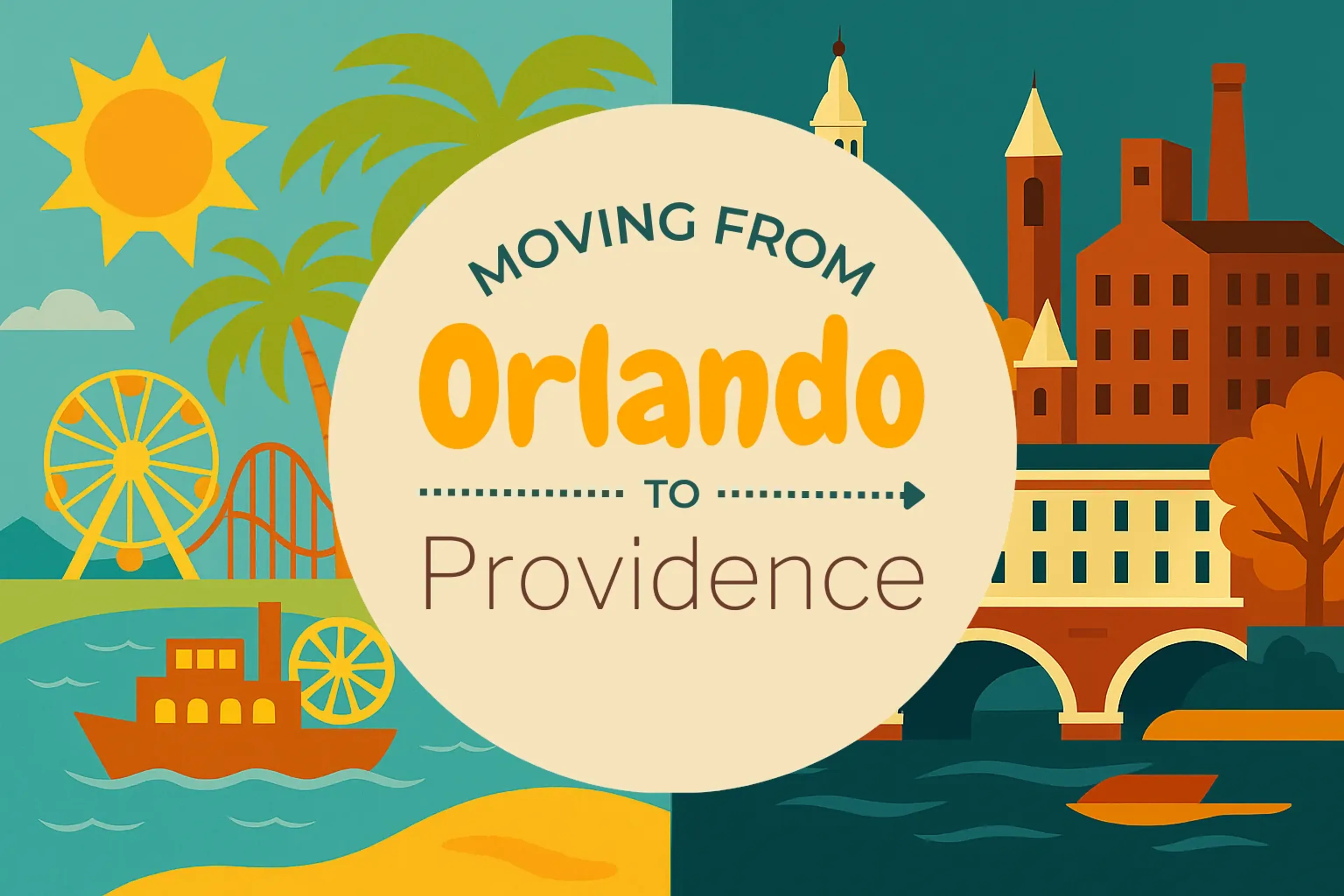 Side-by-side comparison of Orlando to Providence moving companies