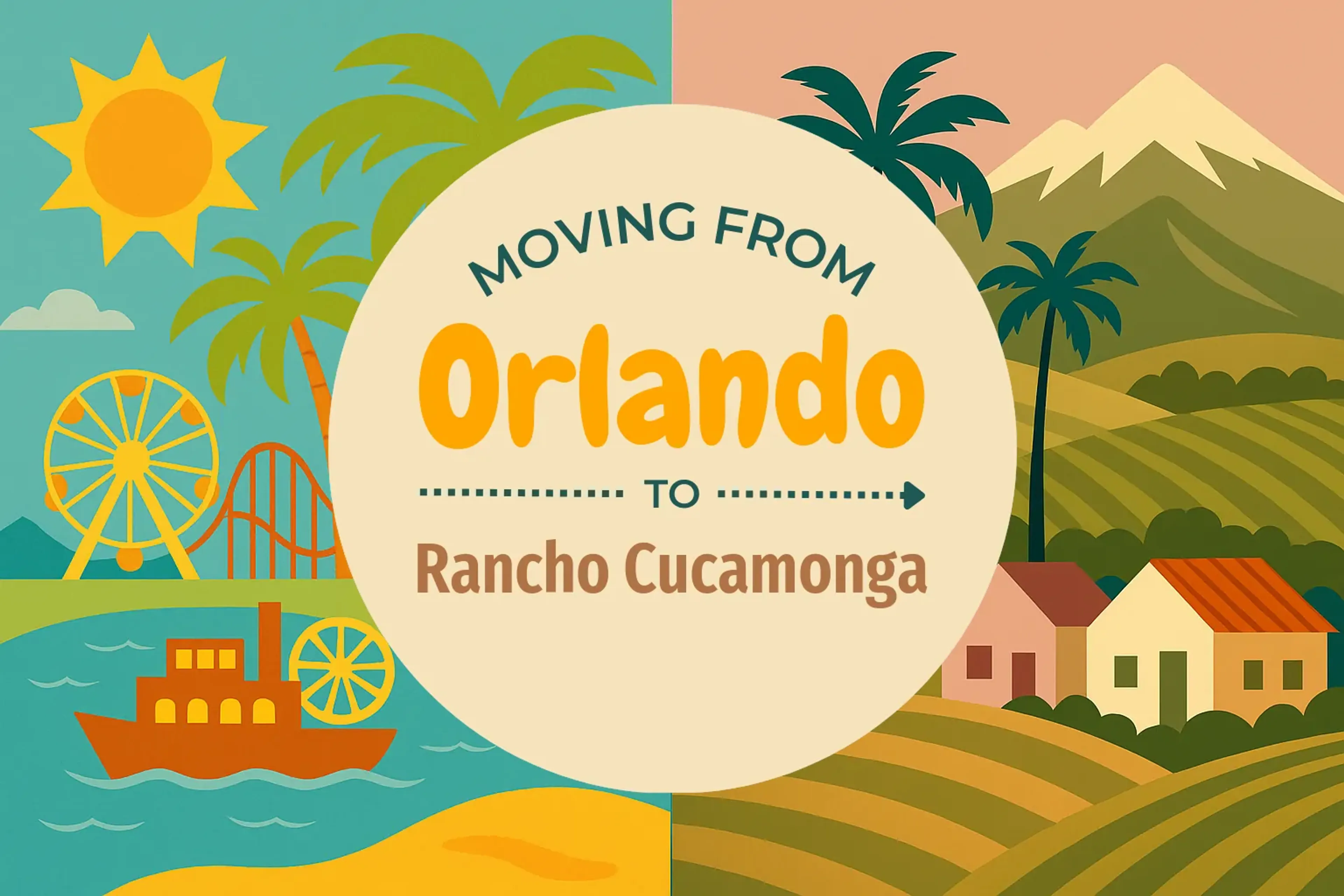Side-by-side comparison of Orlando to Rancho Cucamonga moving companies