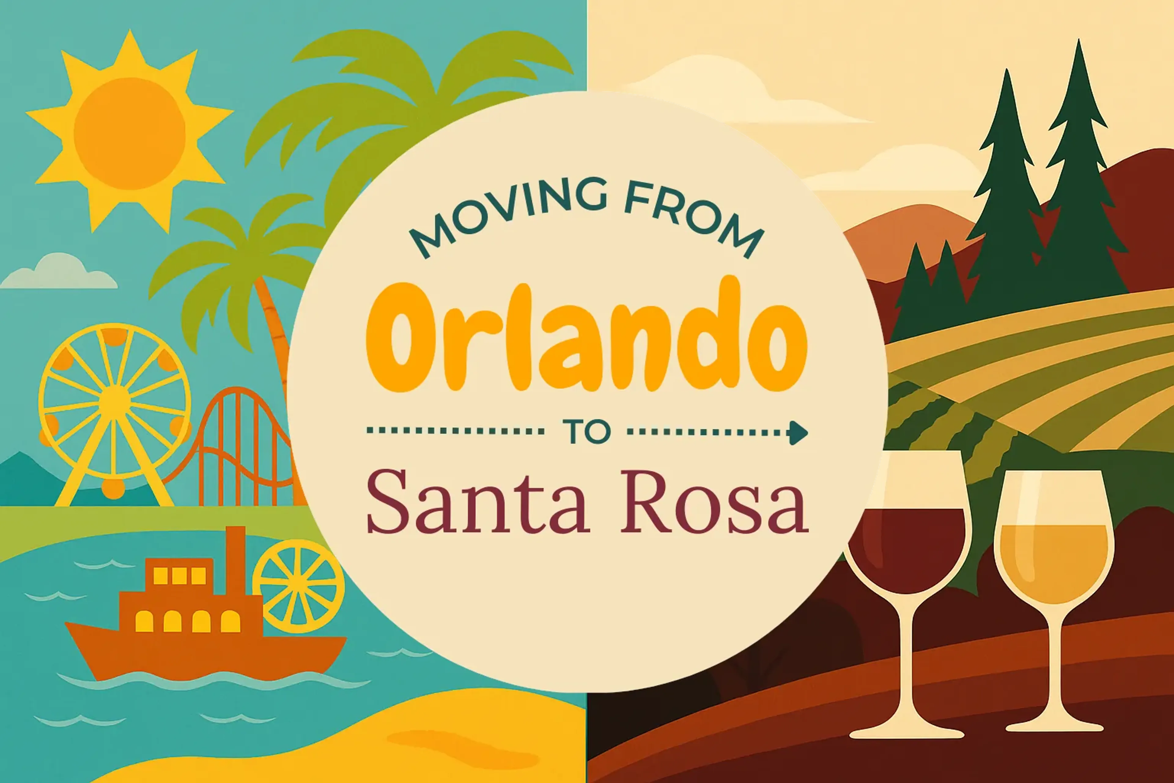 Side-by-side comparison of Orlando to Santa Rosa moving companies