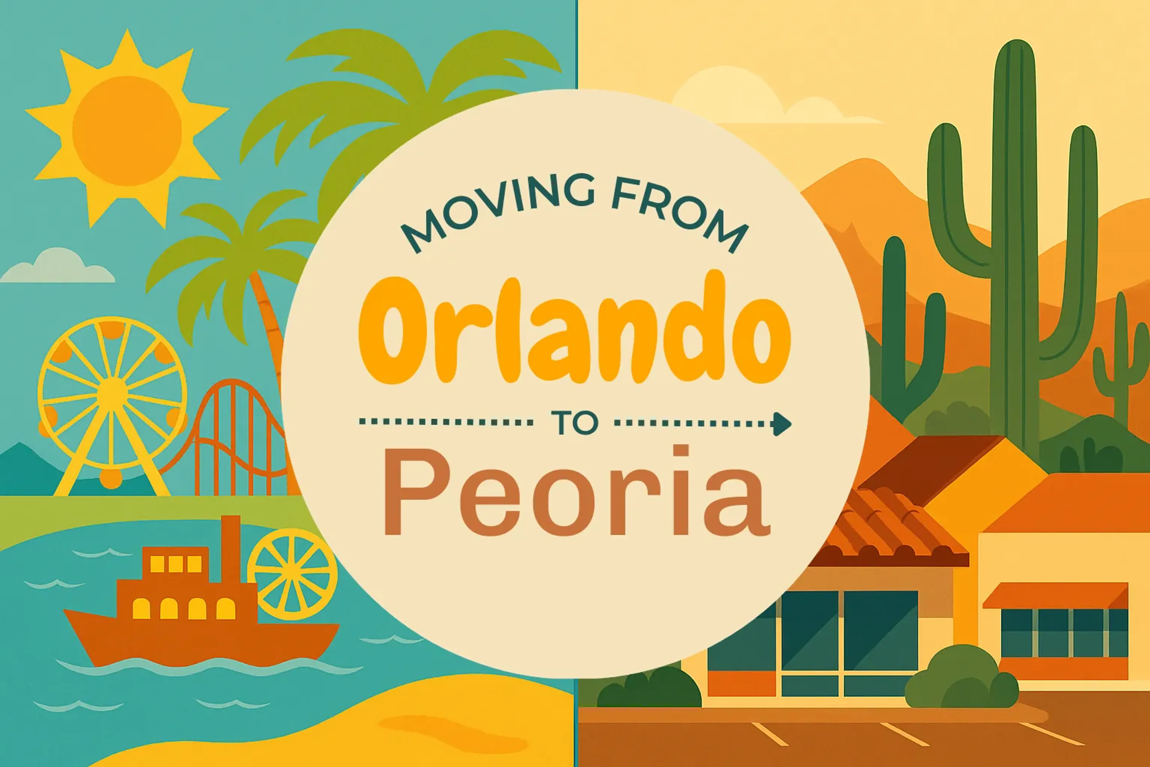 Side-by-side comparison of Orlando to Peoria moving companies