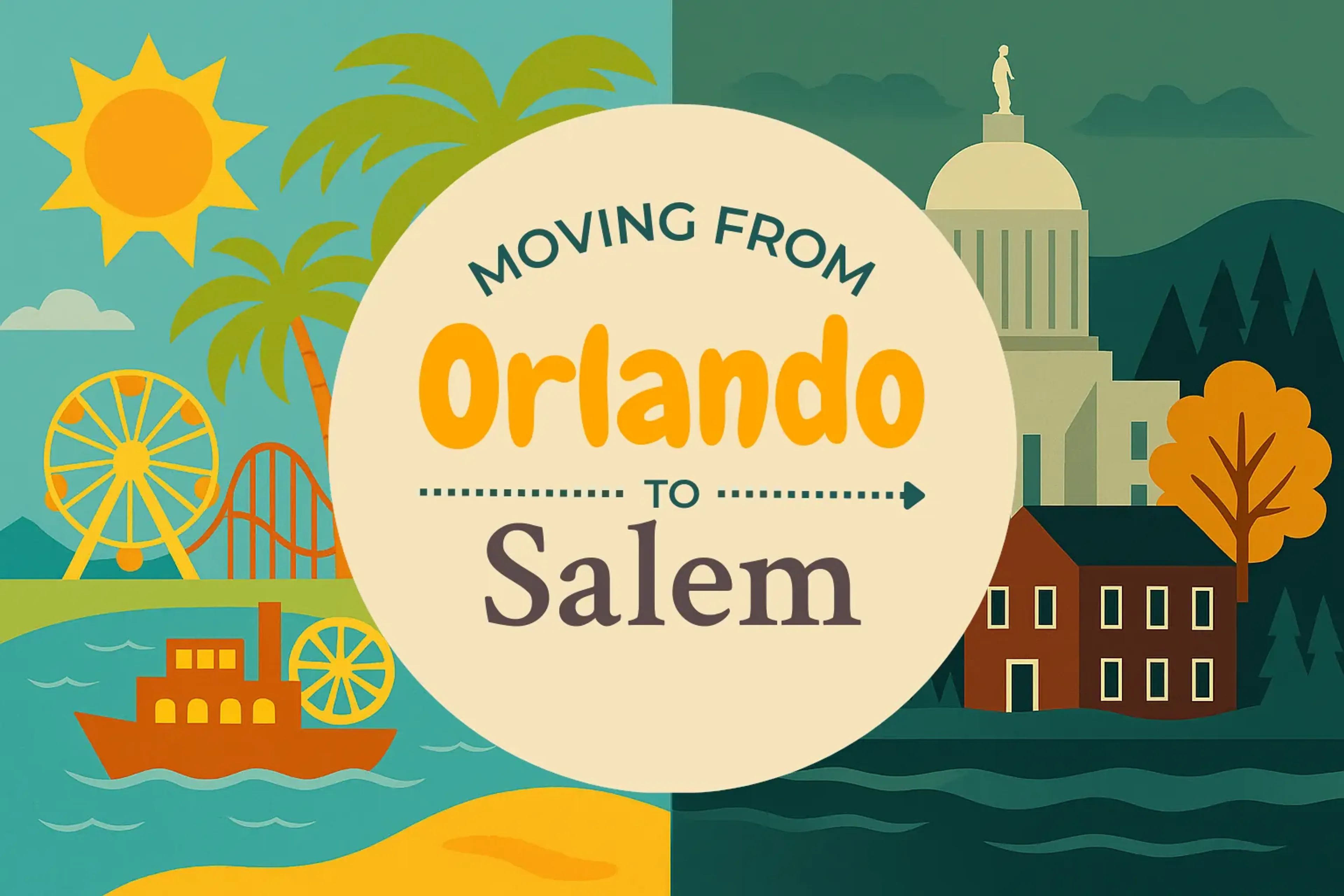 Side-by-side comparison of Orlando to Salem moving companies