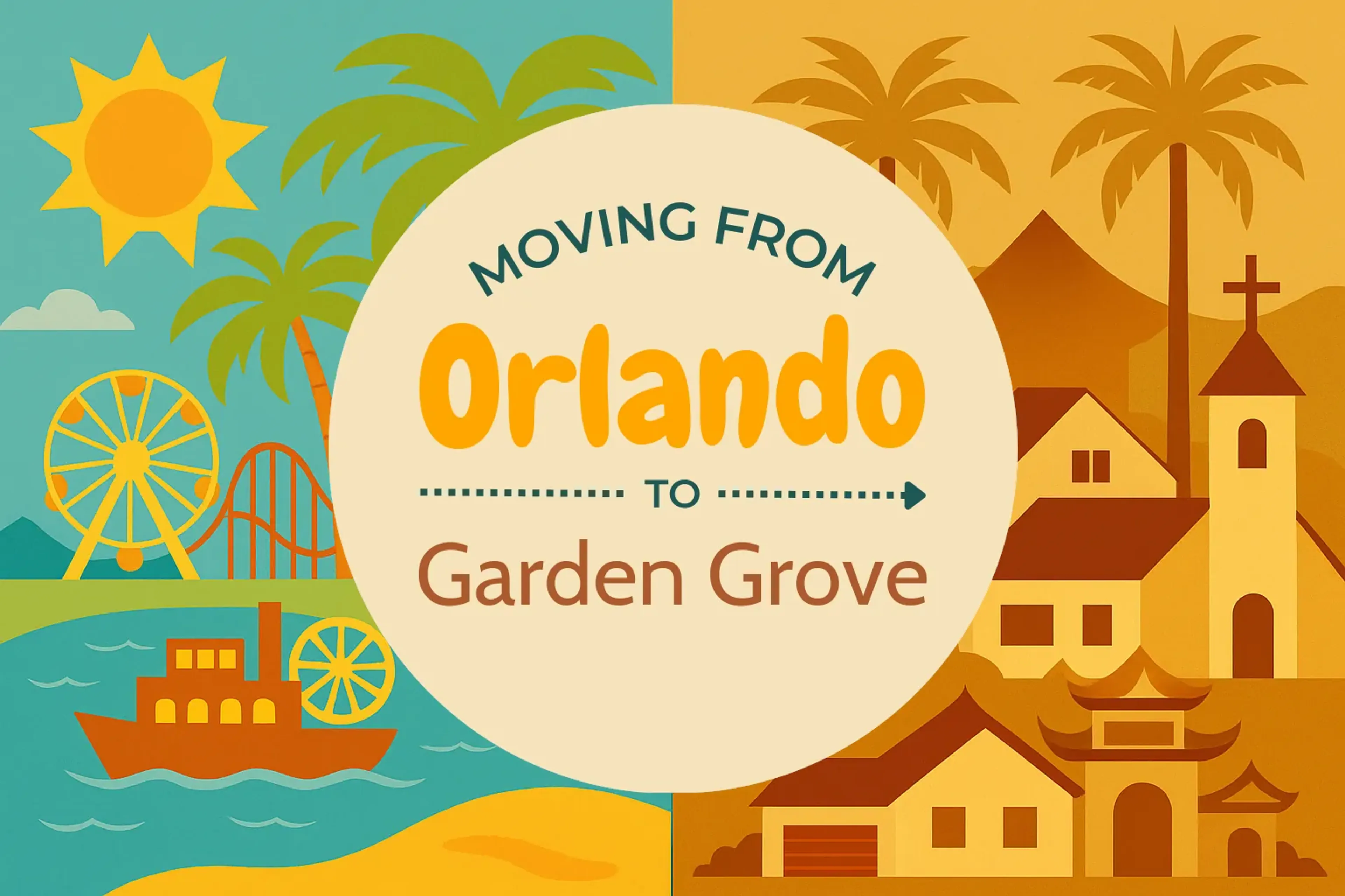 Side-by-side comparison of Orlando to Garden Grove moving companies