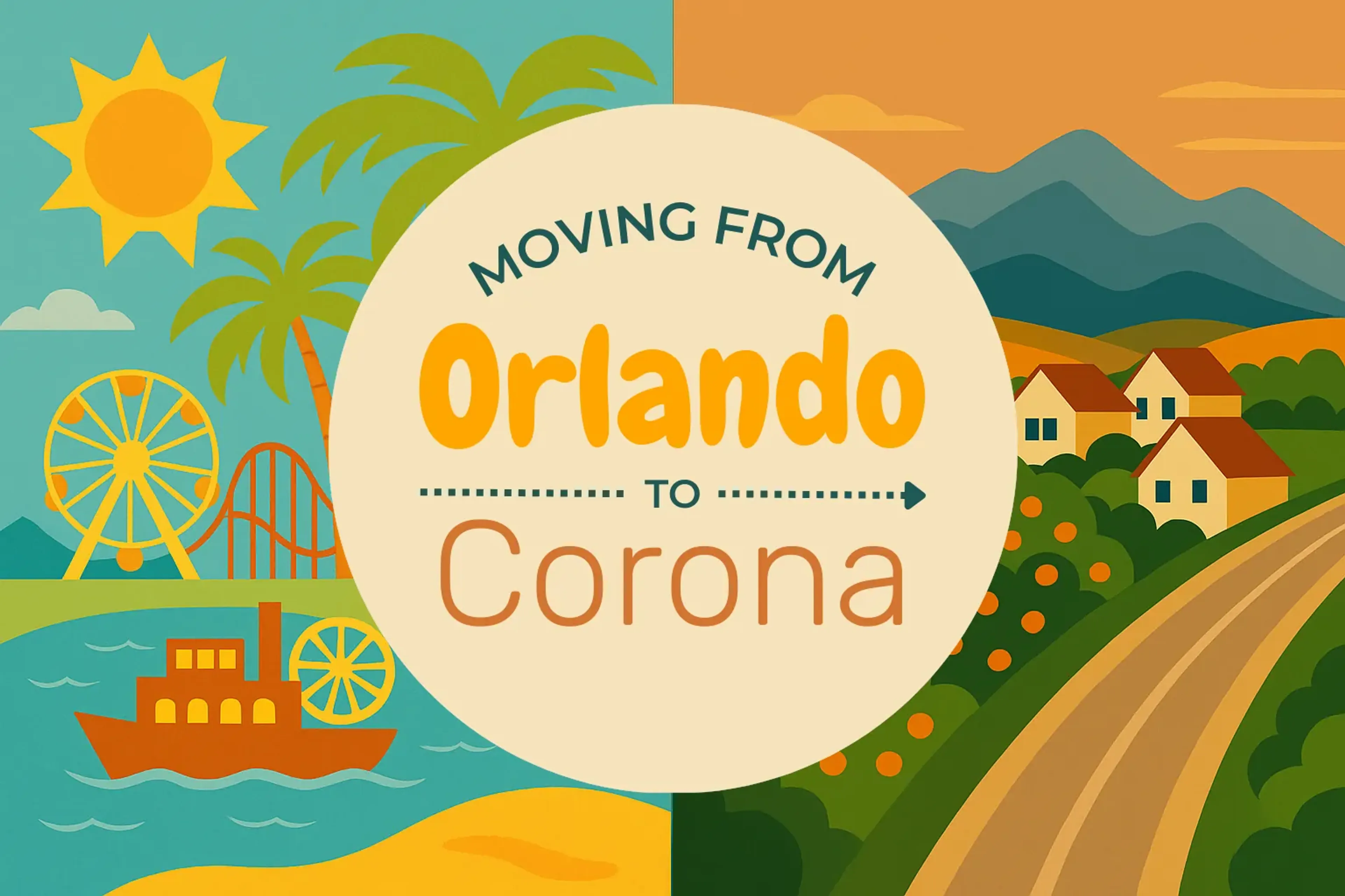 Side-by-side comparison of Orlando to Corona moving companies
