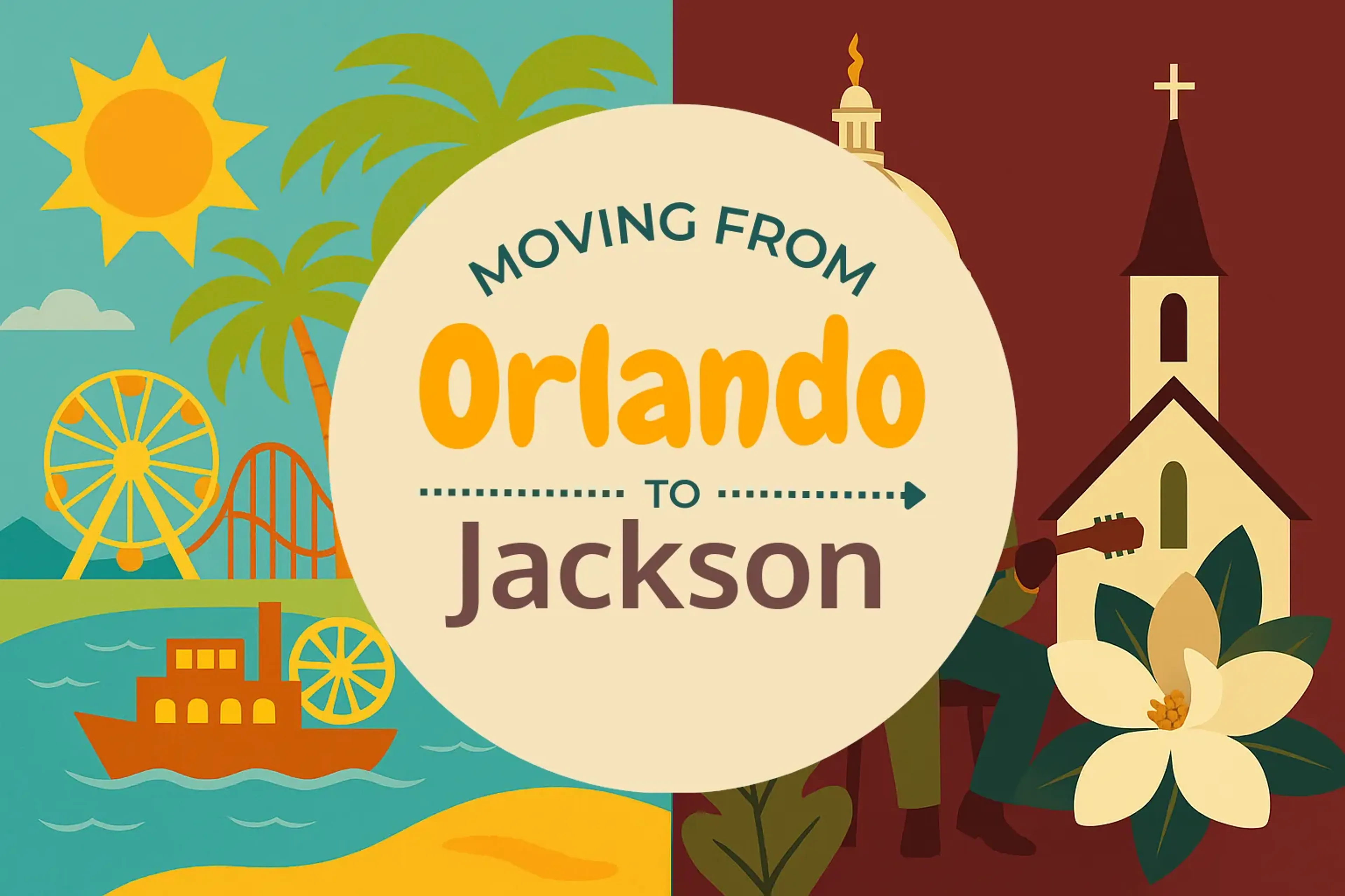 Side-by-side comparison of Orlando to Jackson moving companies