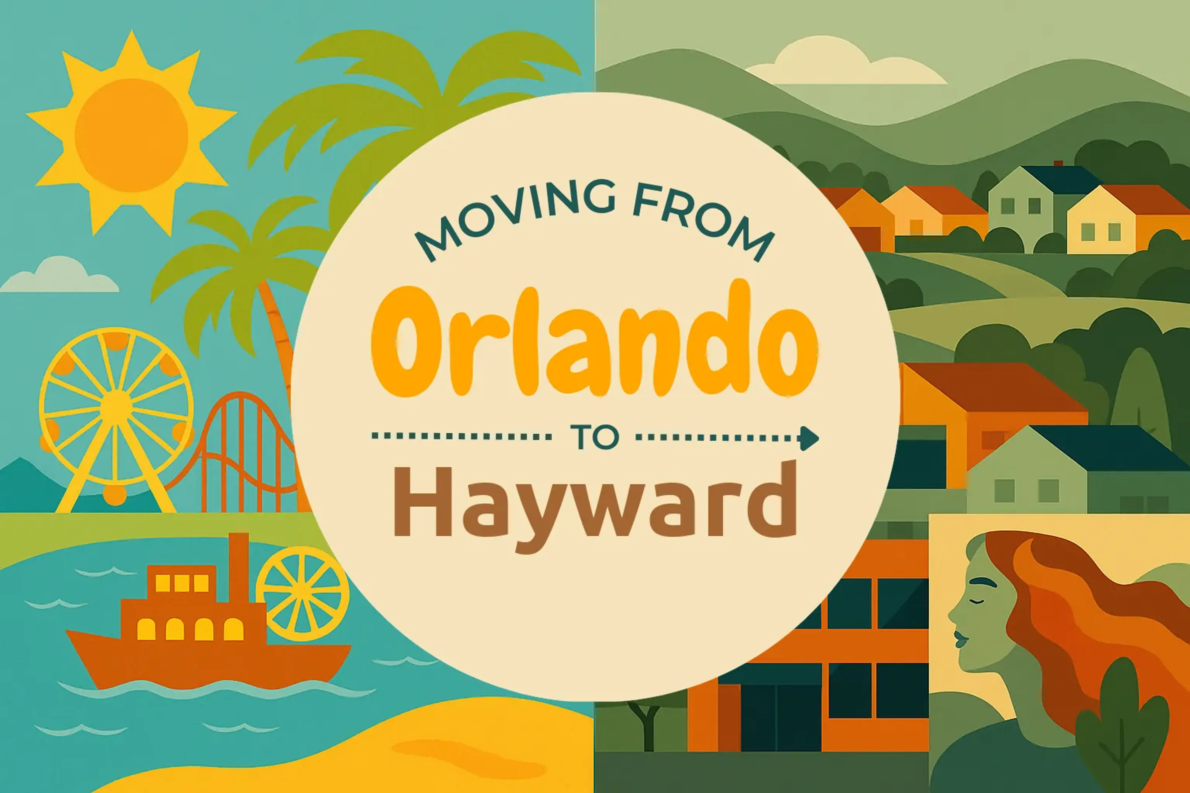 Side-by-side comparison of Orlando to Hayward moving companies