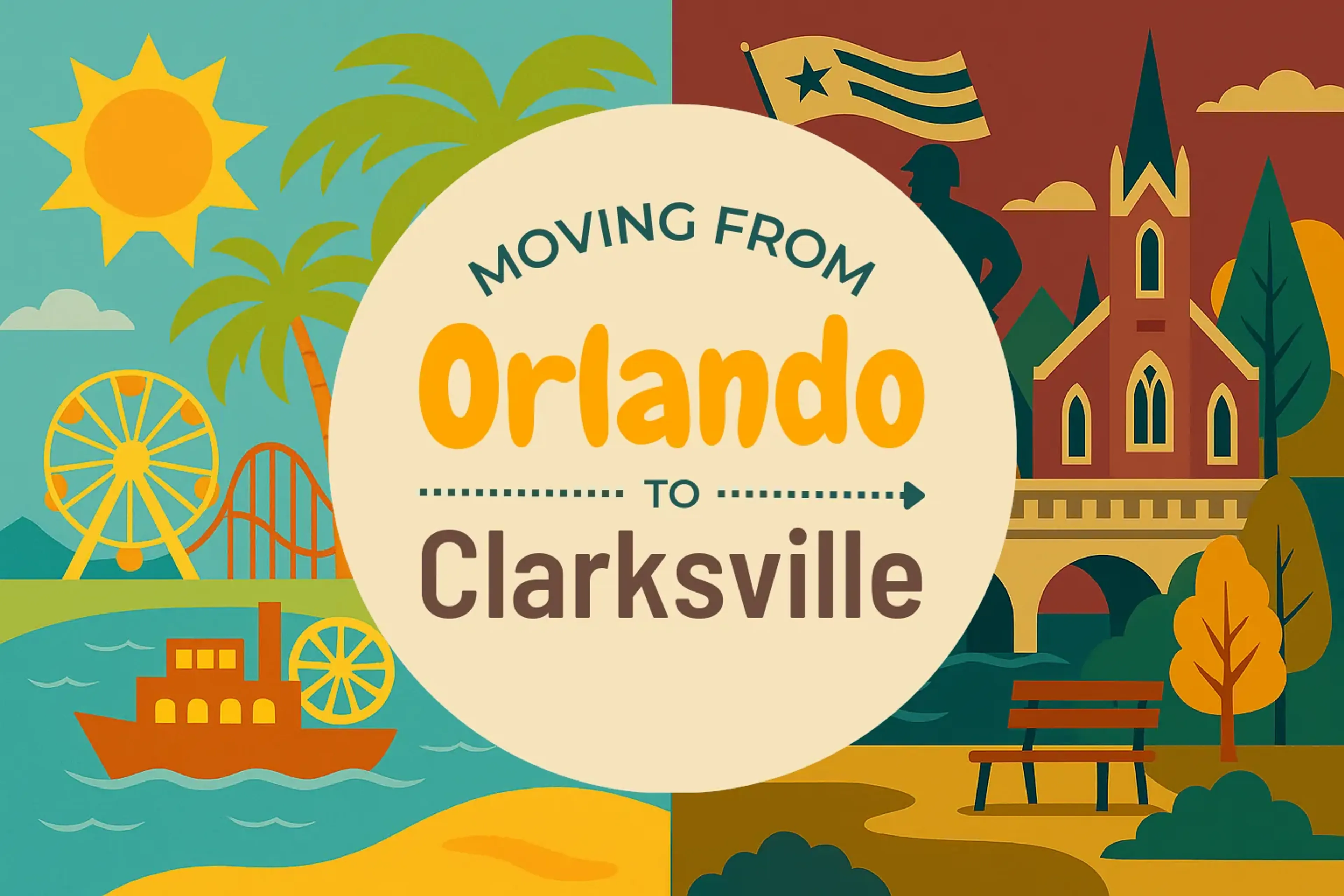 Side-by-side comparison of Orlando to Clarksville moving companies