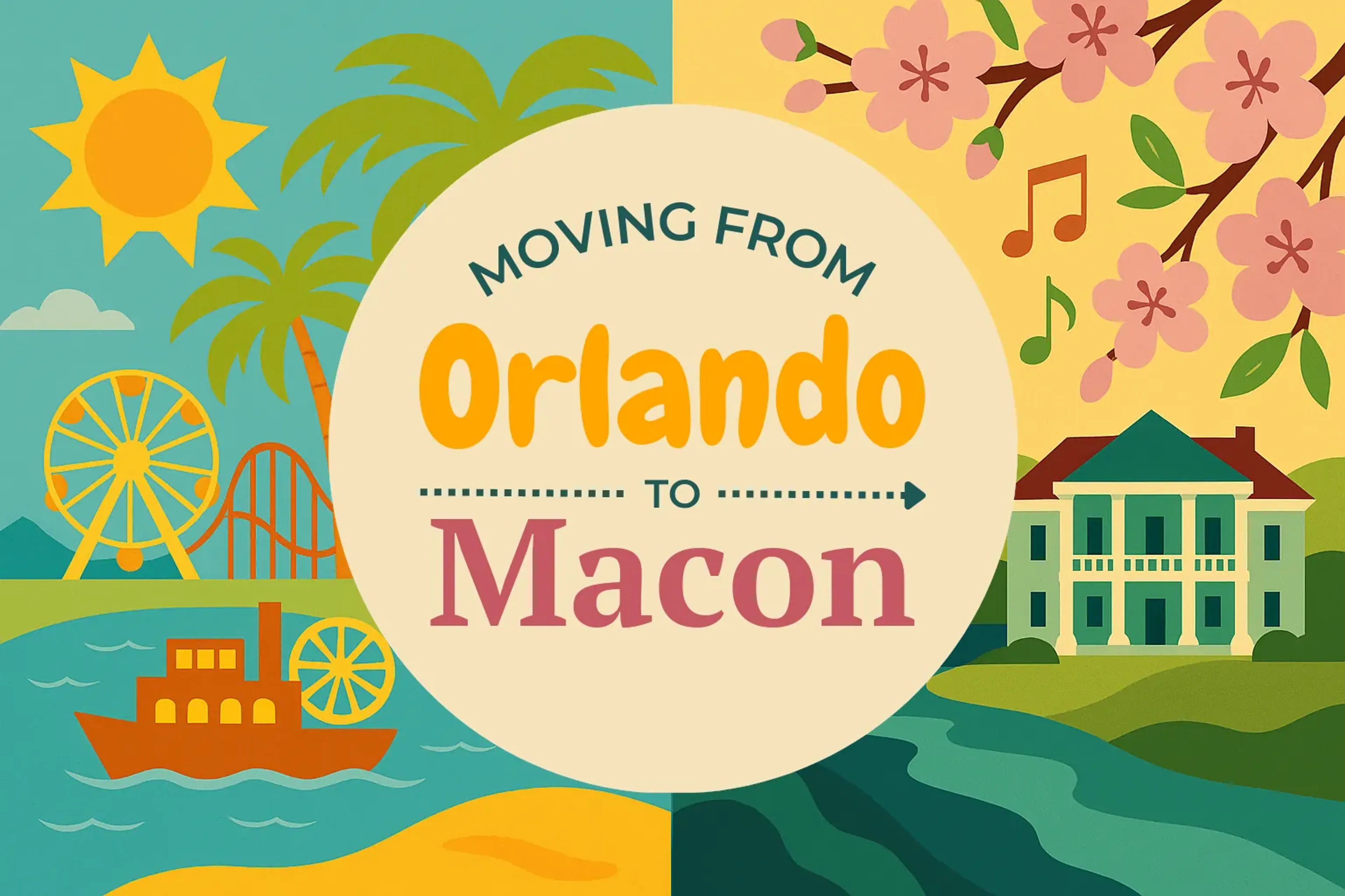 Side-by-side comparison of Orlando to Macon moving companies