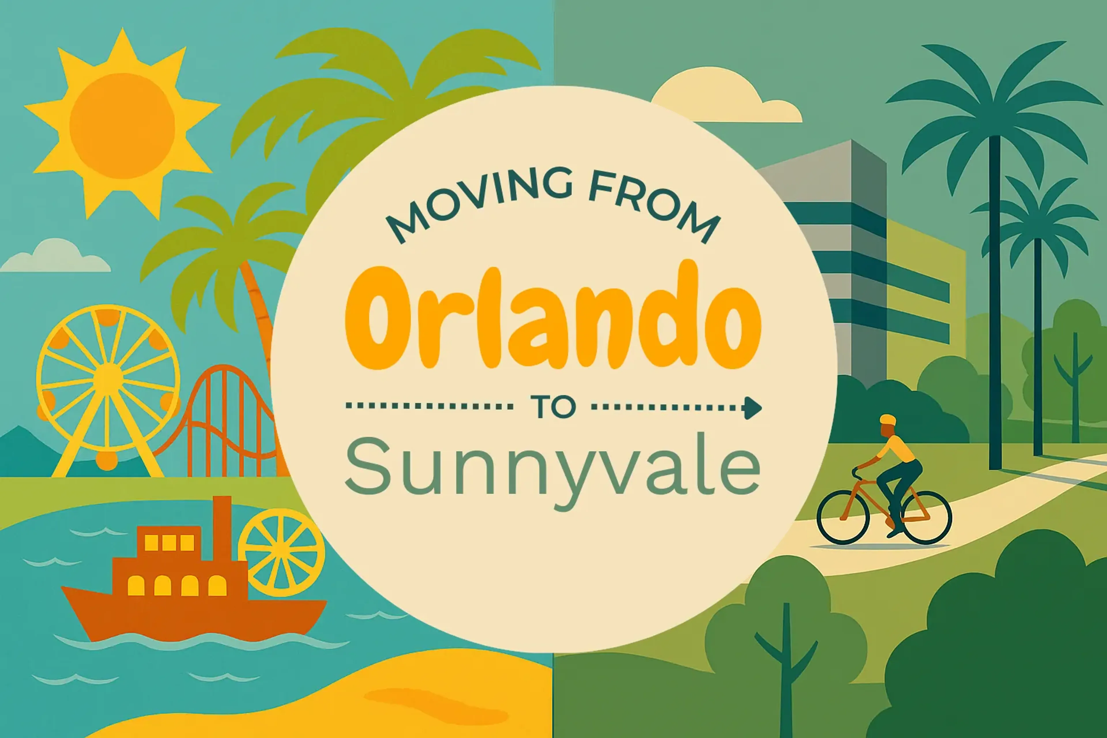 Side-by-side comparison of Orlando to Sunnyvale moving companies