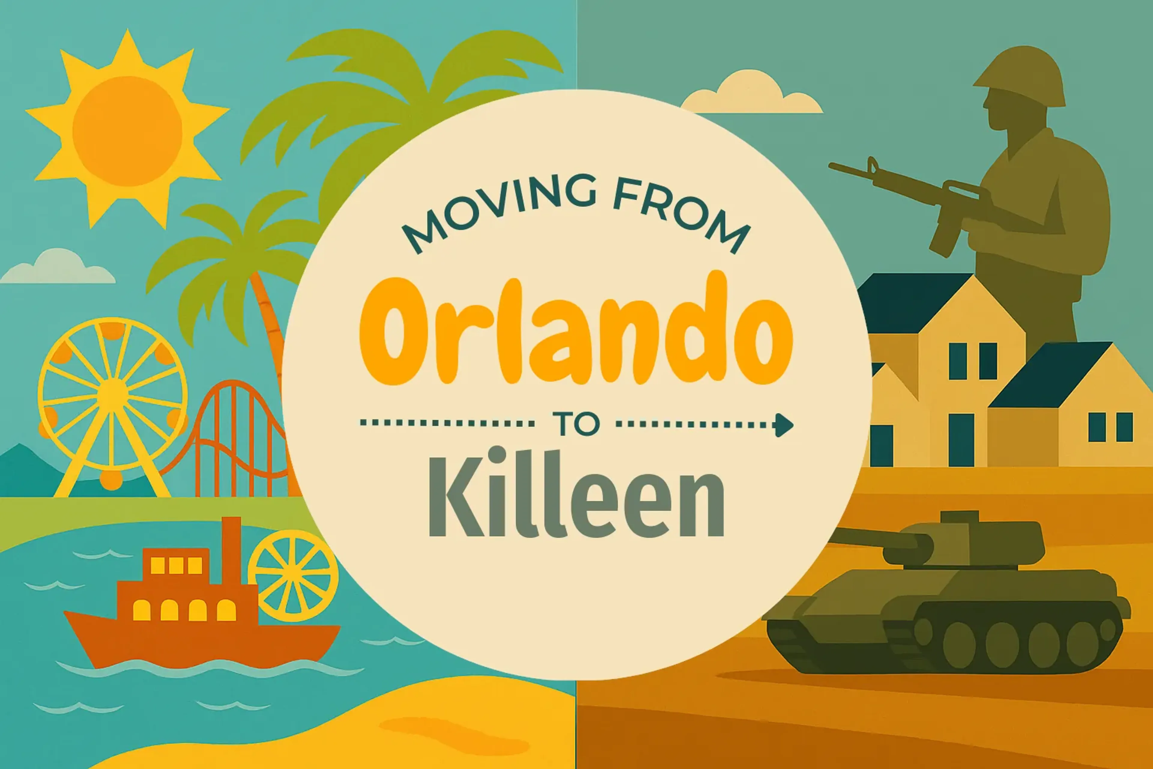 Side-by-side comparison of Orlando to Killeen moving companies