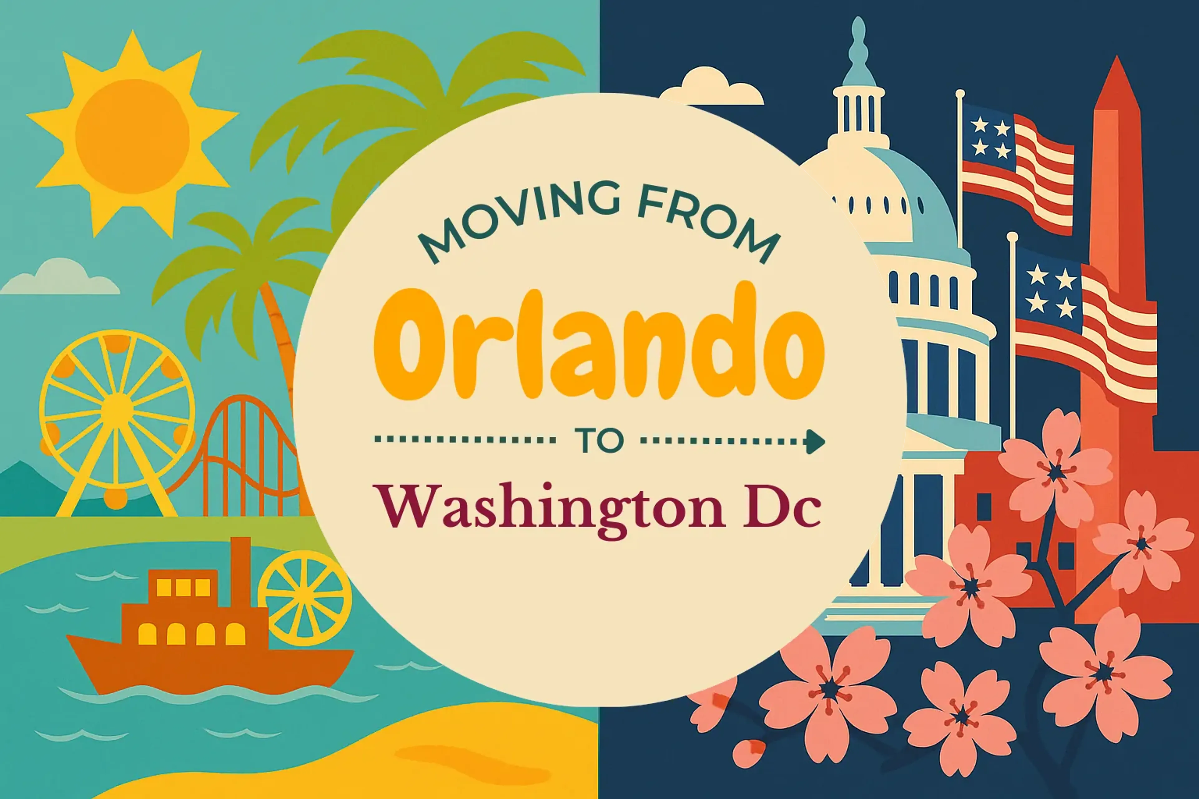 Side-by-side comparison of Orlando to Washington DC moving companies