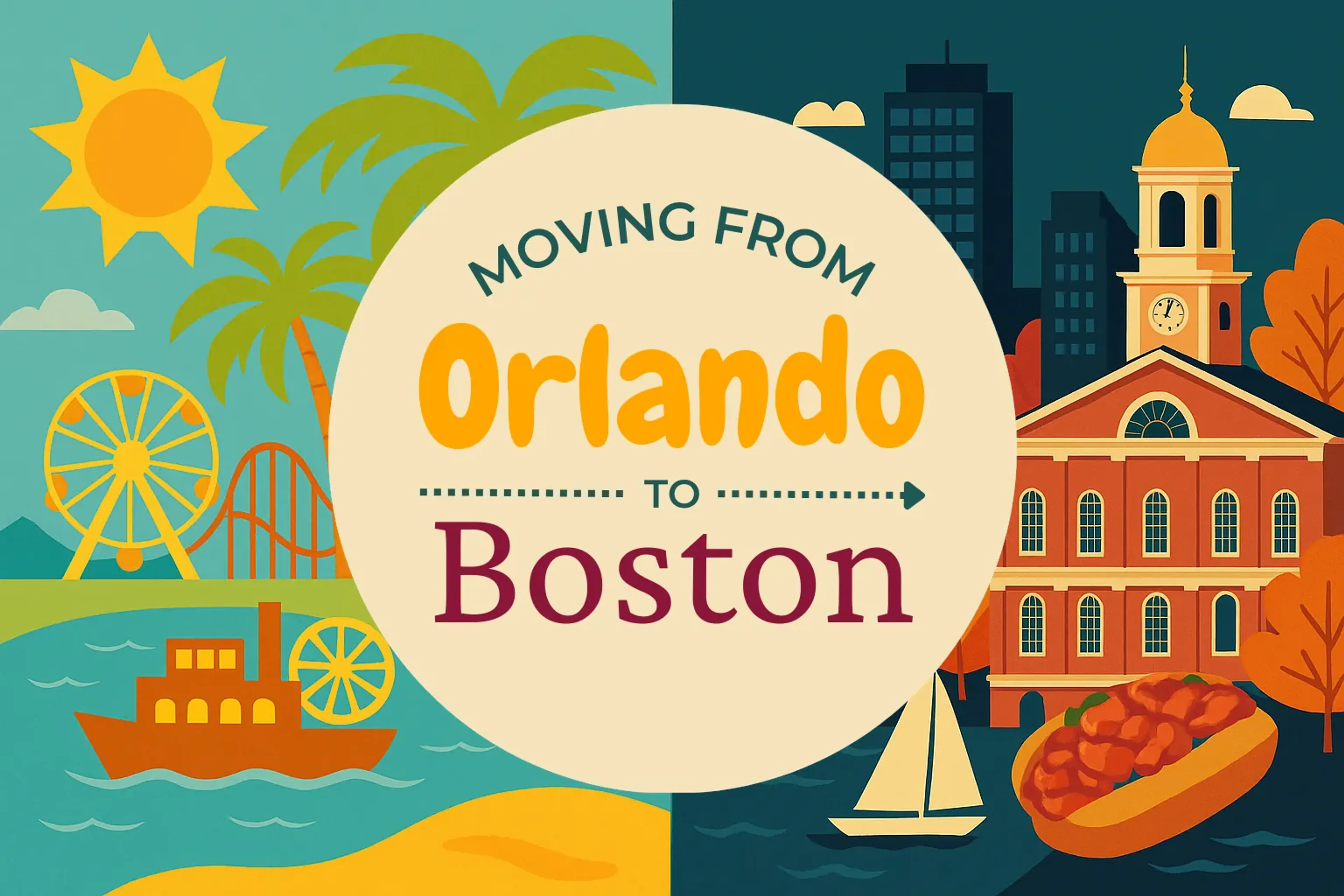 Side-by-side comparison of Orlando to Boston moving companies
