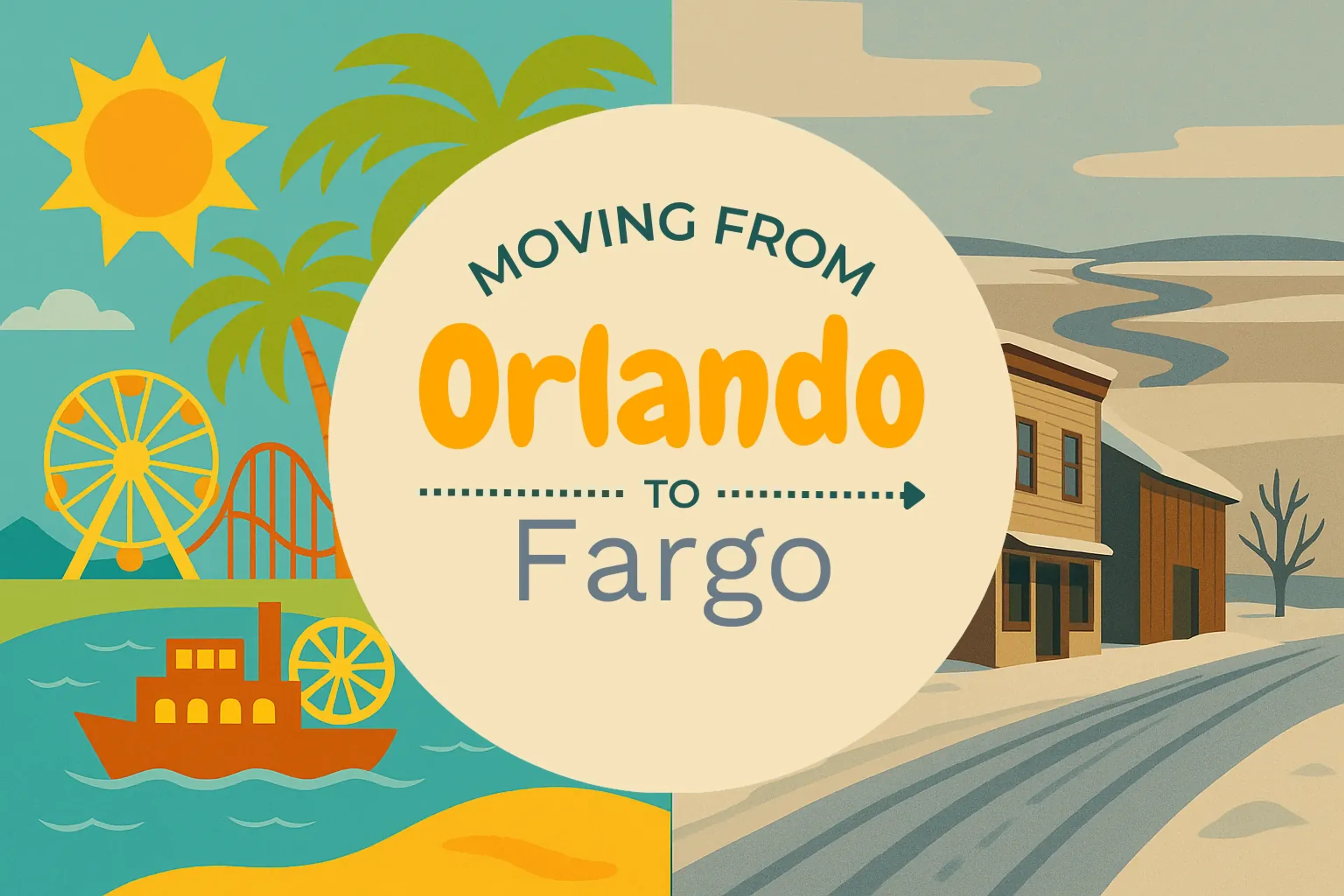 Side-by-side comparison of Orlando to Fargo moving companies