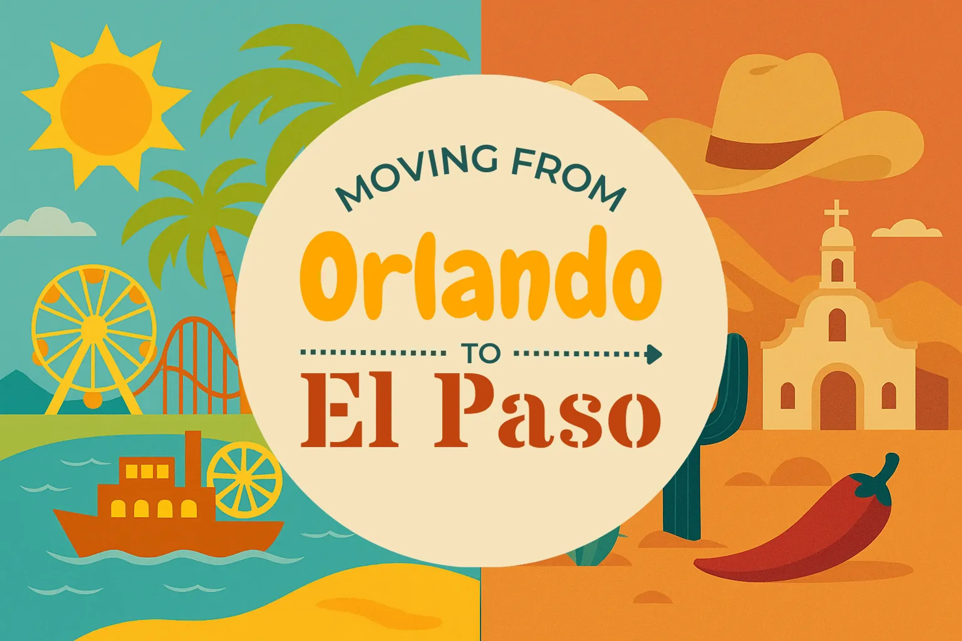 Side-by-side comparison of Orlando to El Paso moving companies