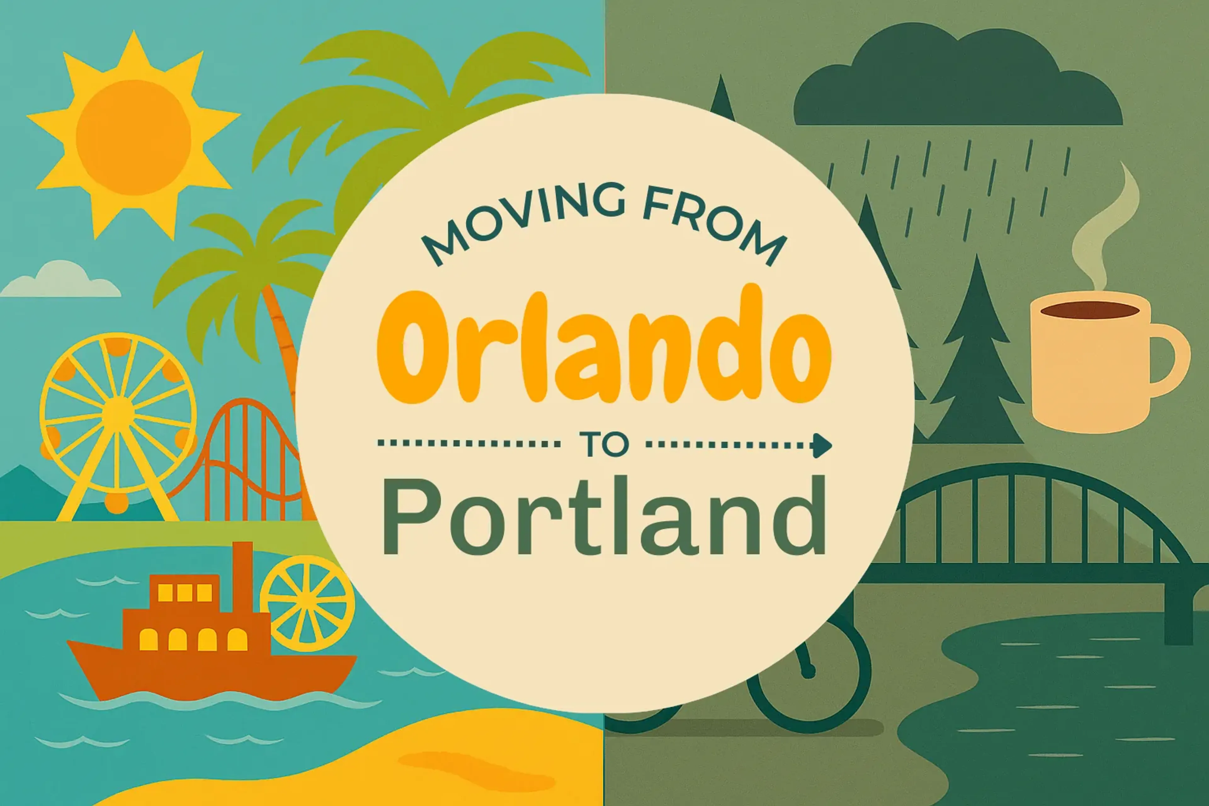 Side-by-side comparison of Orlando to Portland moving companies