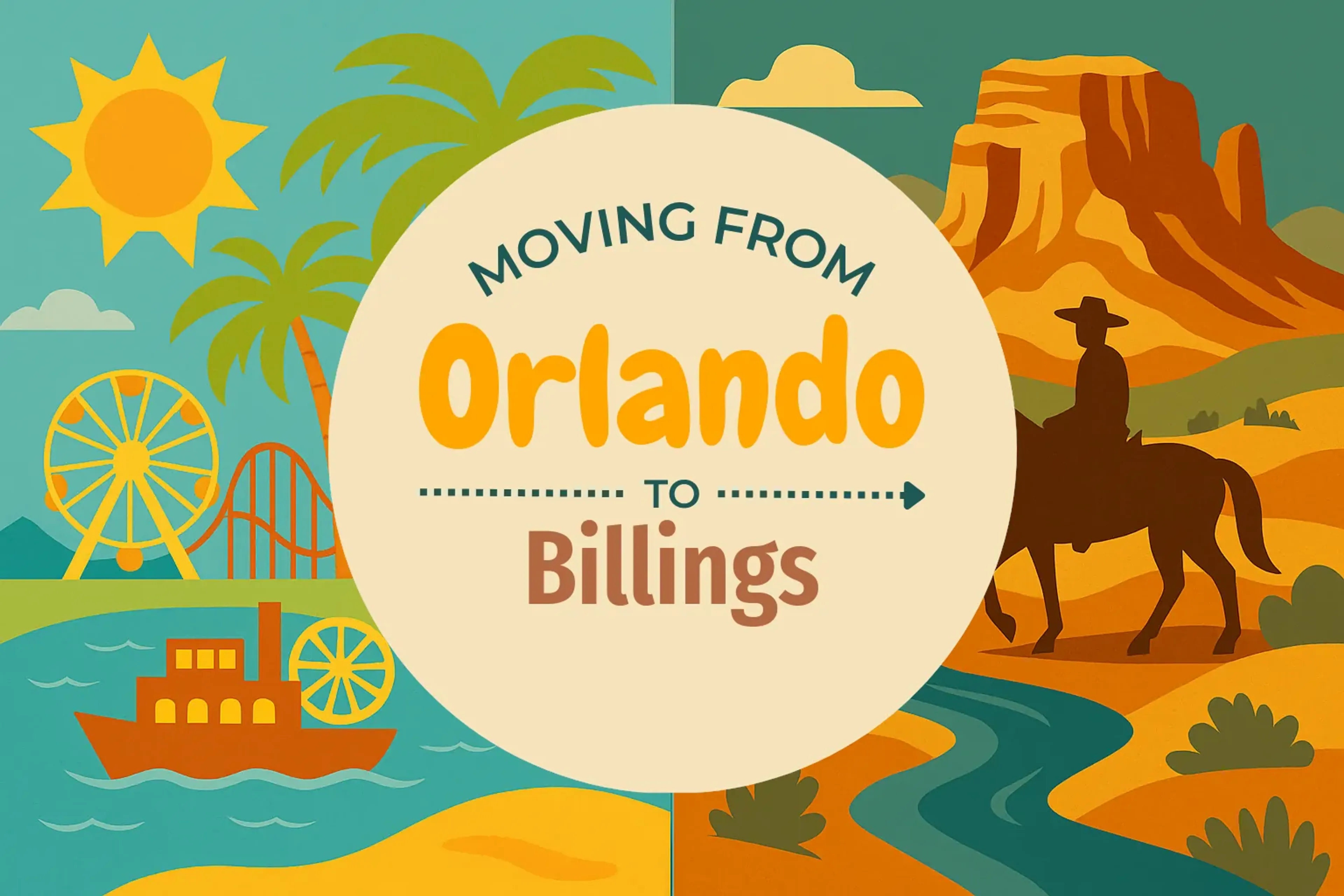 Side-by-side comparison of Orlando to Billings moving companies