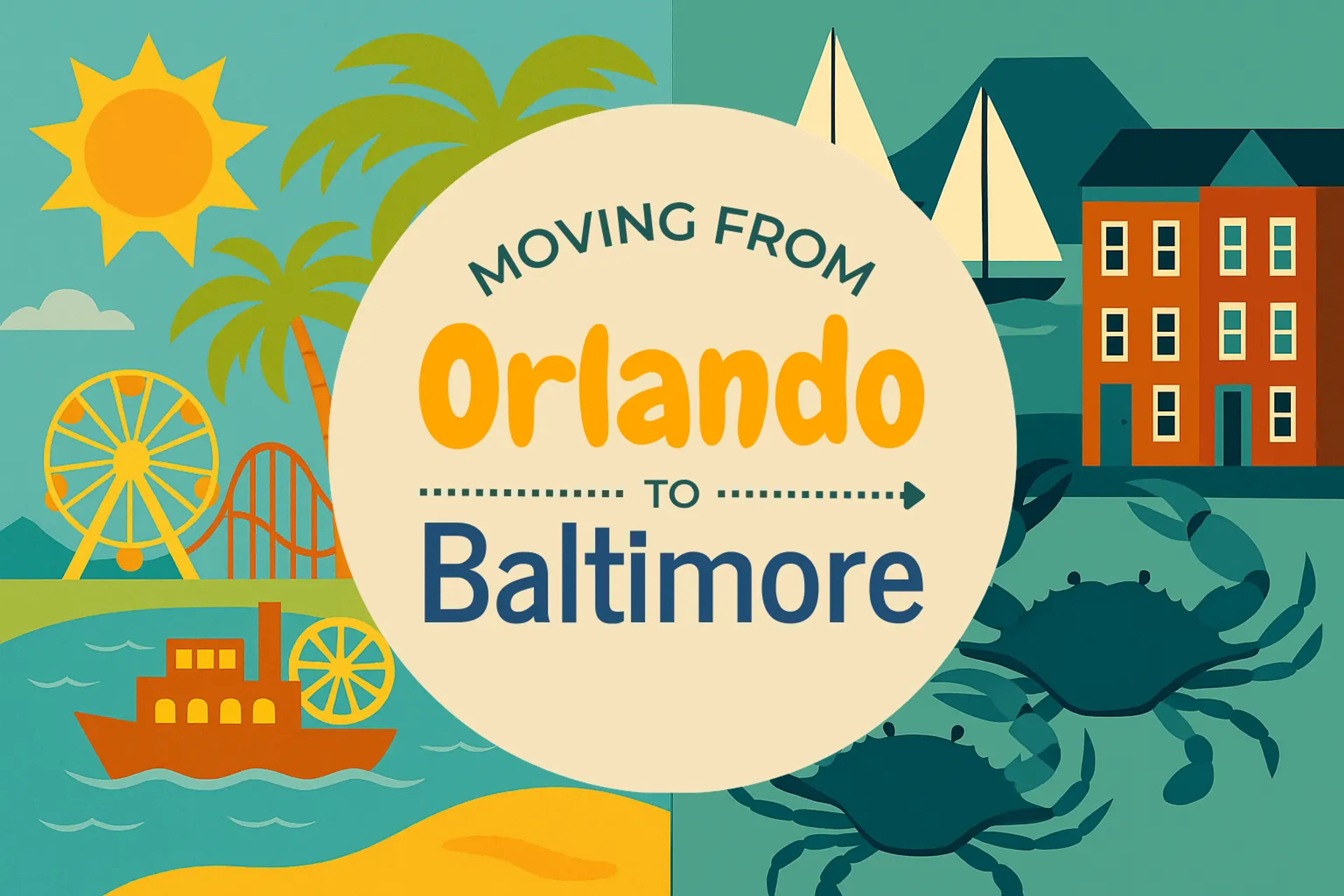Side-by-side comparison of Orlando to Baltimore moving companies