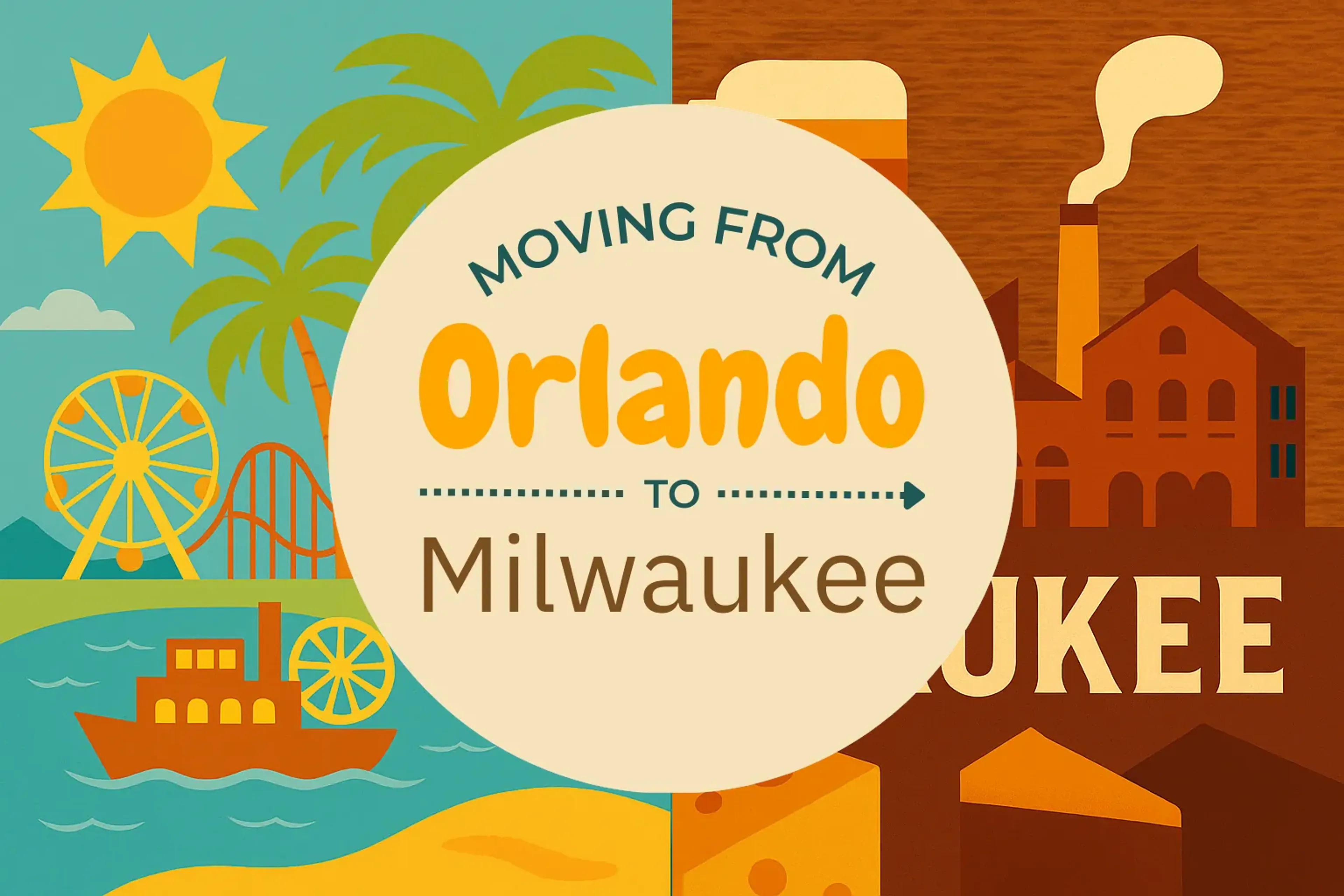 Side-by-side comparison of Orlando to Milwaukee moving companies