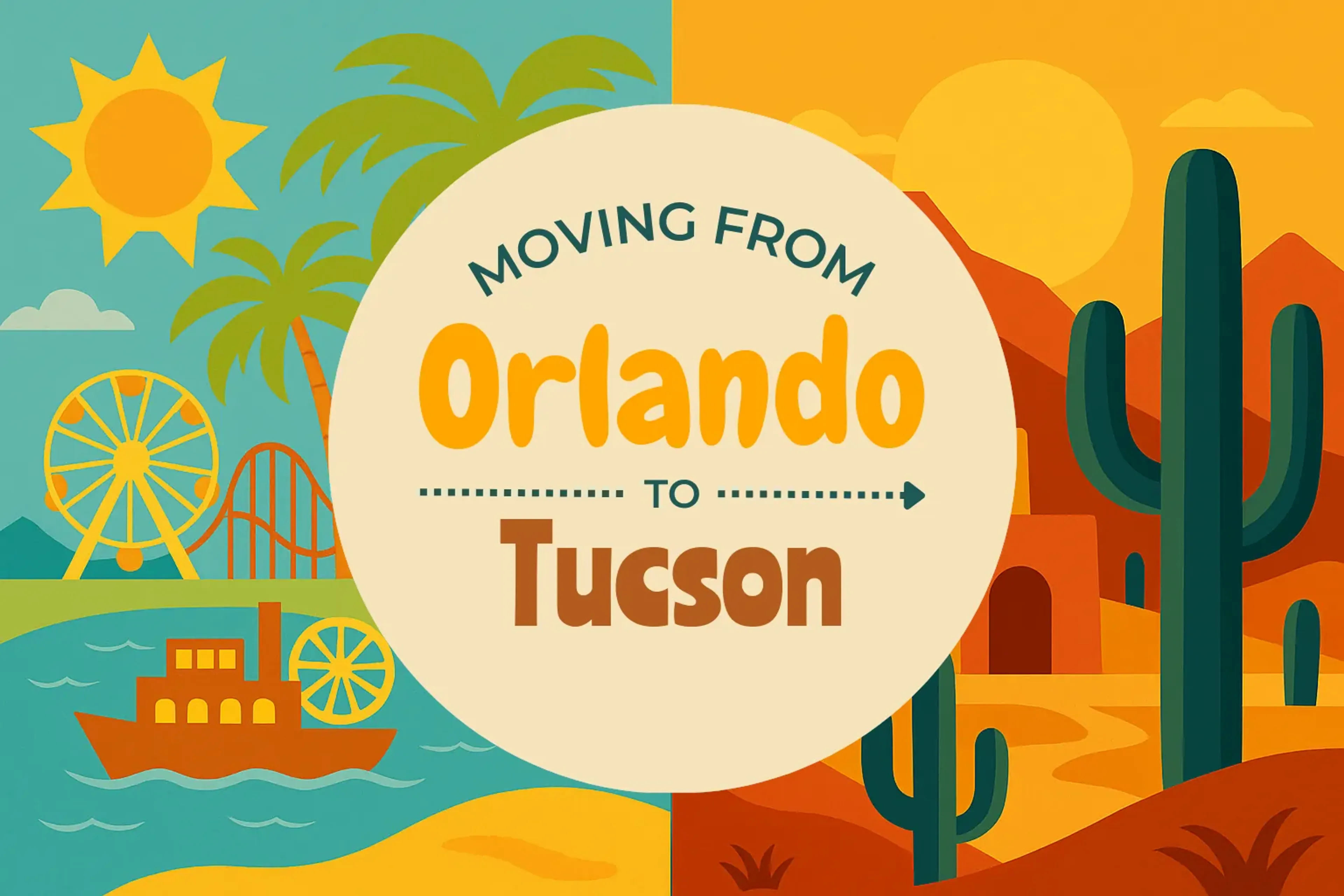 Side-by-side comparison of Orlando to Tucson moving companies