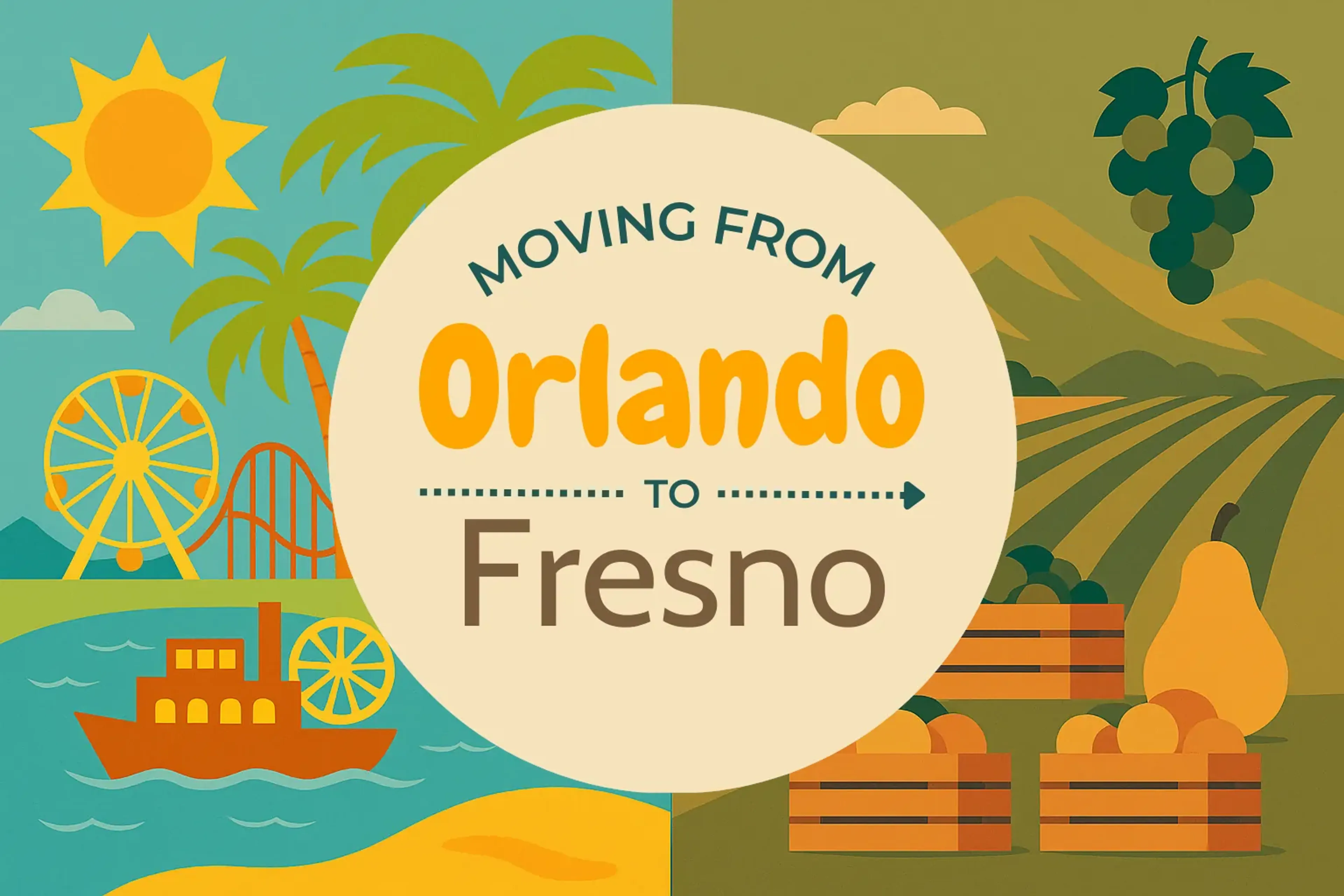 Side-by-side comparison of Orlando to Fresno moving companies