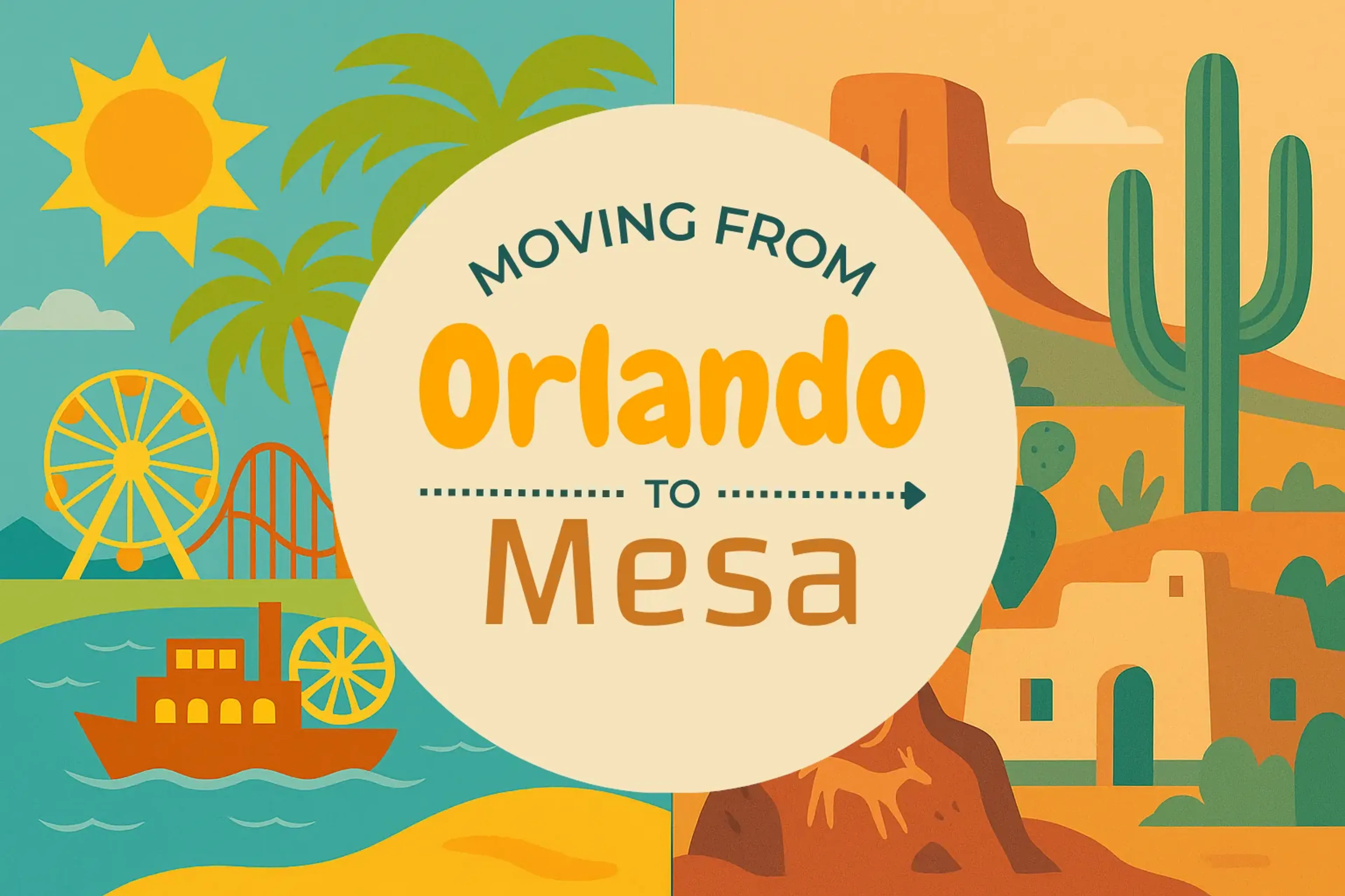 Side-by-side comparison of Orlando to Mesa moving companies