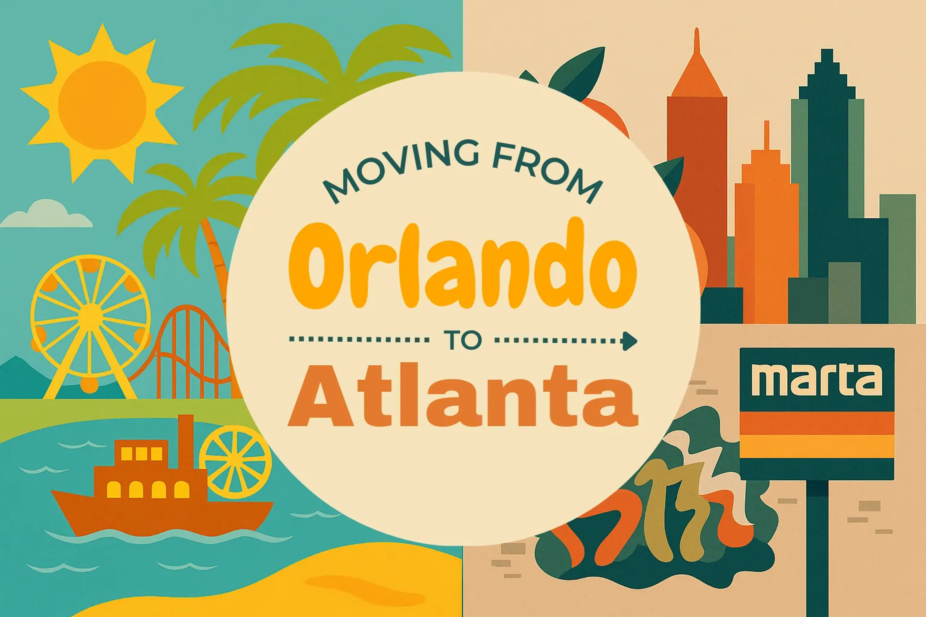 Side-by-side comparison of Orlando to Atlanta moving companies