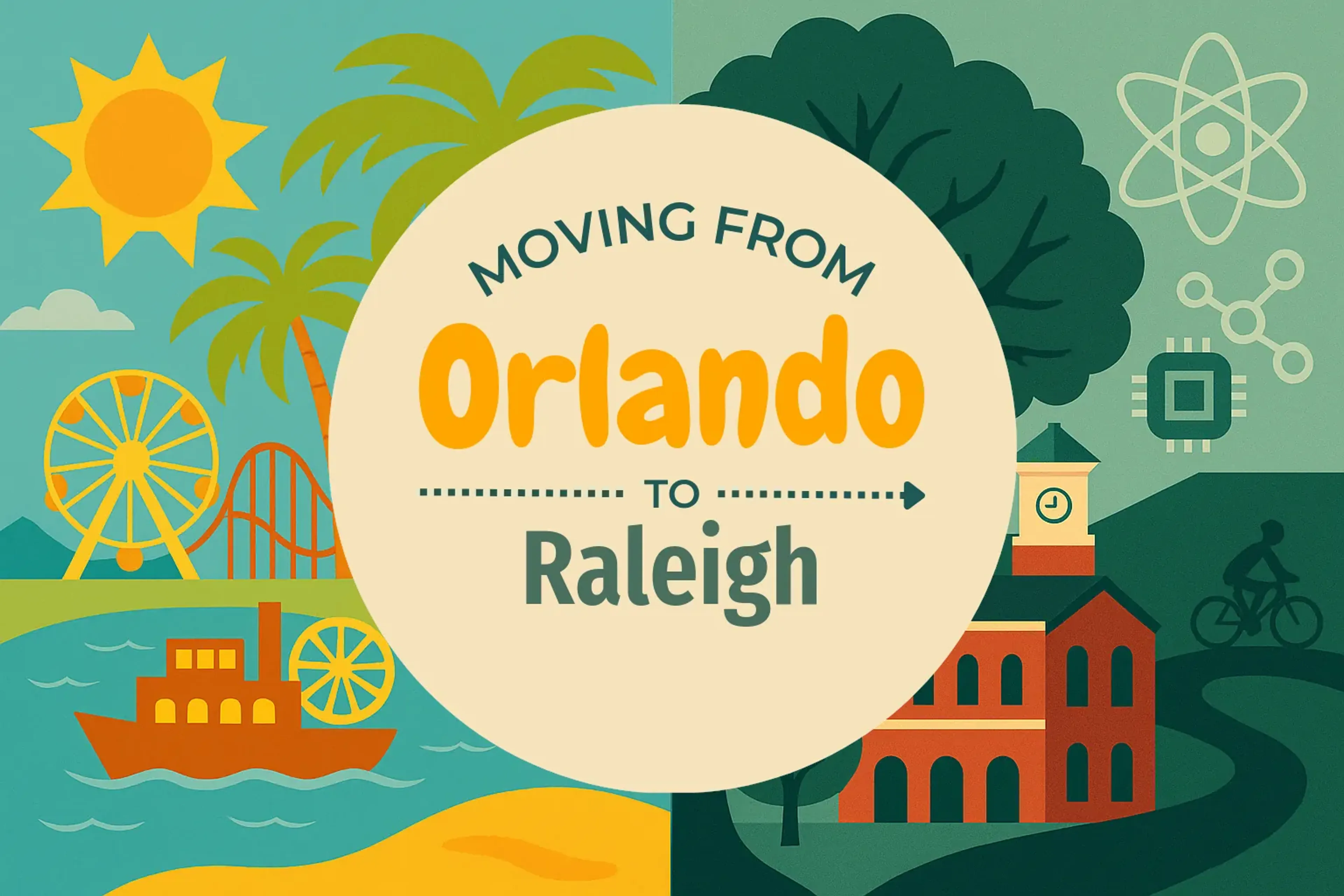 Side-by-side comparison of Orlando to Raleigh moving companies