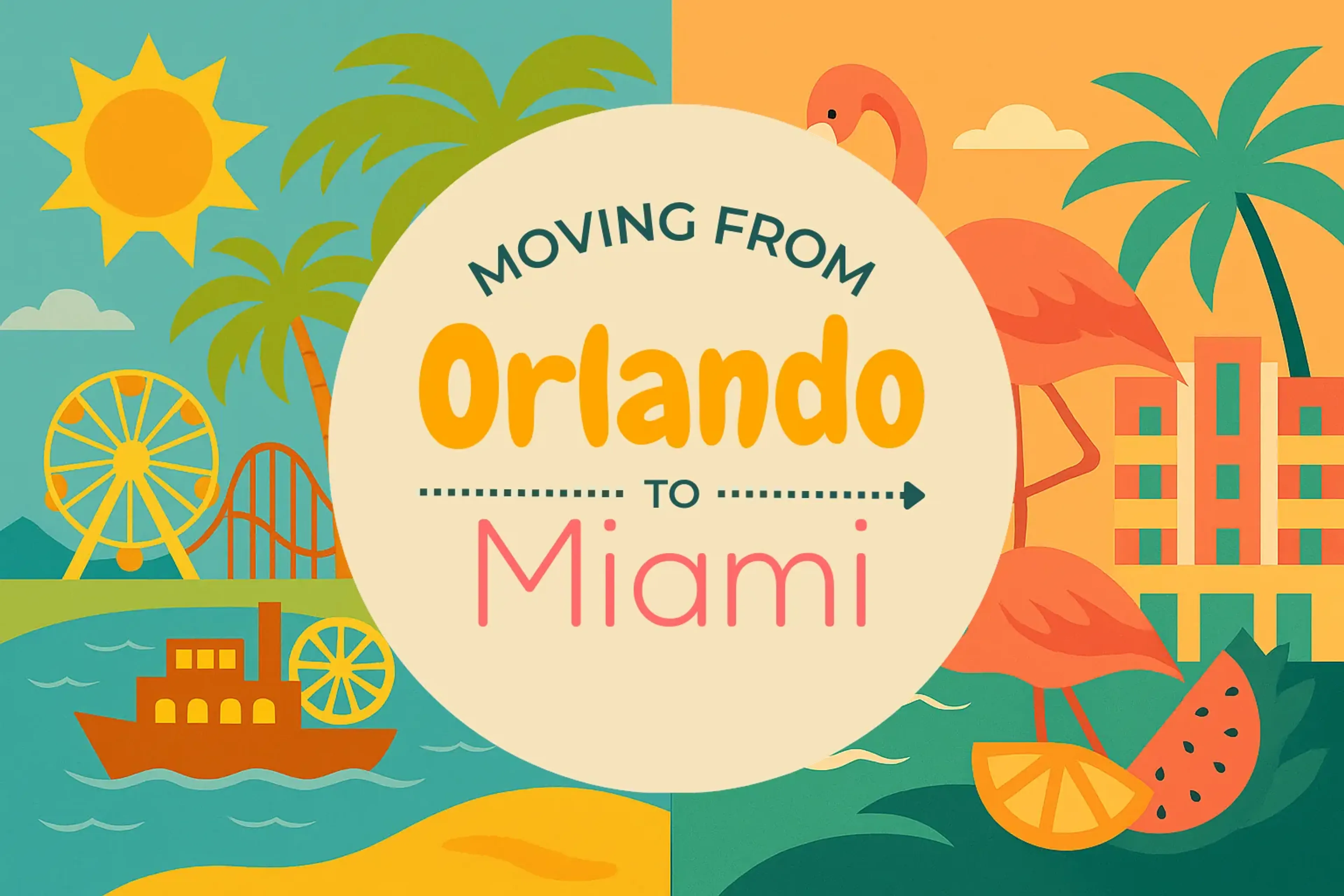 Side-by-side comparison of Orlando to Miami moving companies