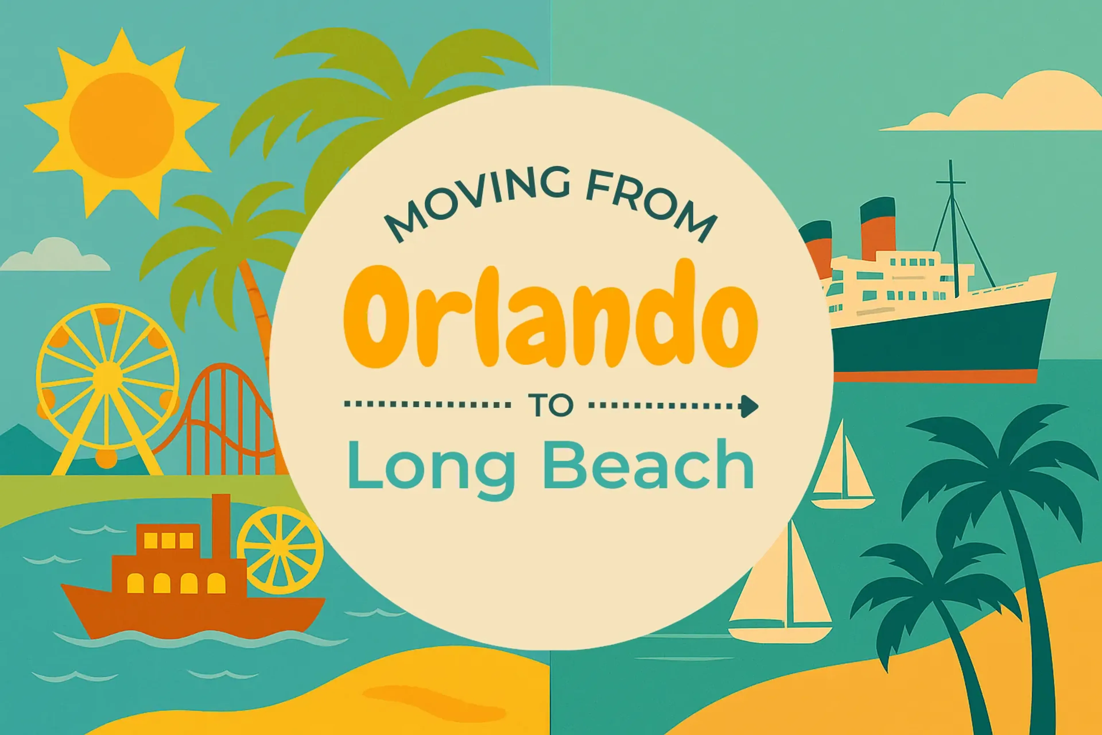Side-by-side comparison of Orlando to Long Beach moving companies
