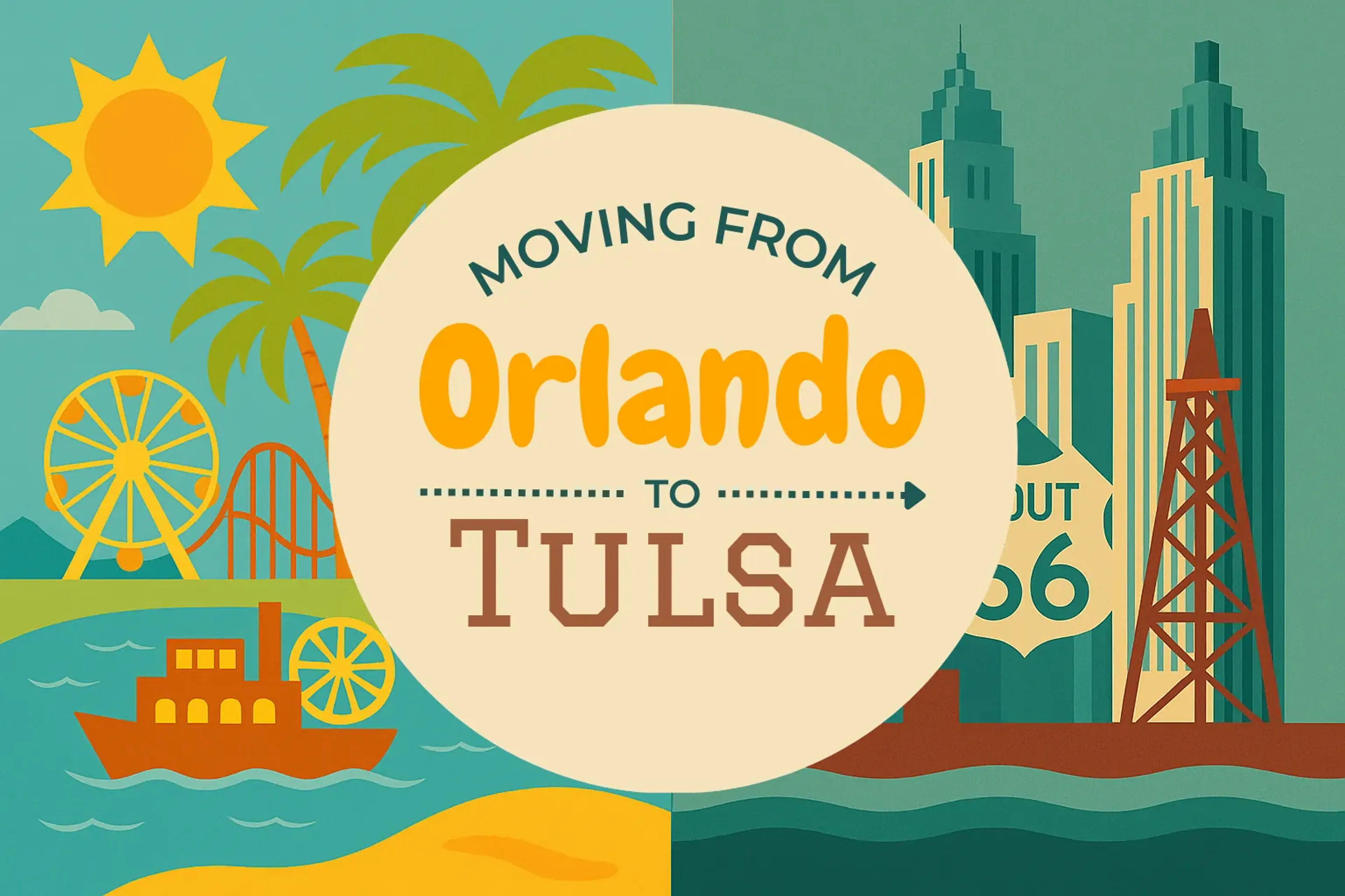 Side-by-side comparison of Orlando to Tulsa moving companies