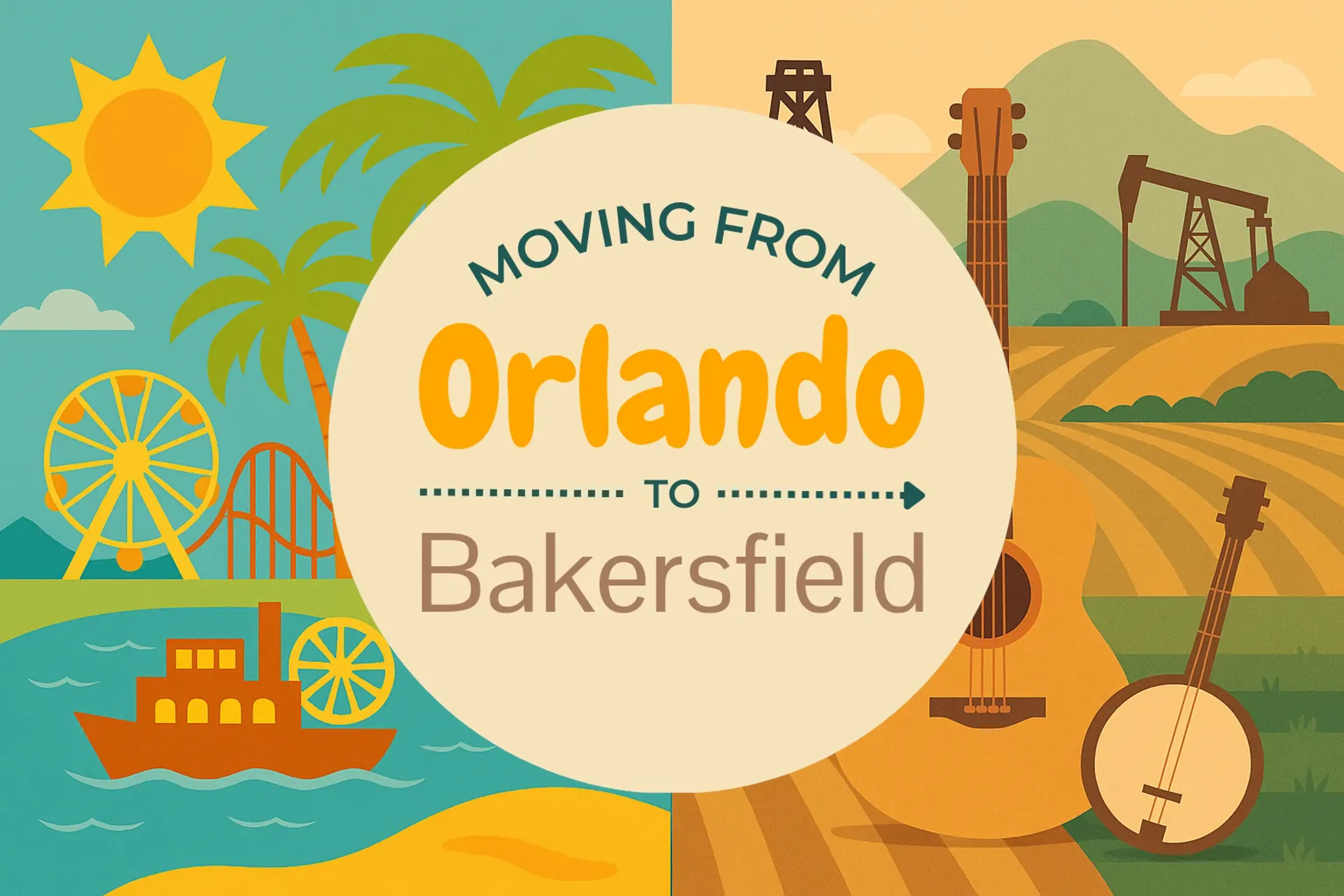 Side-by-side comparison of Orlando to Bakersfield moving companies