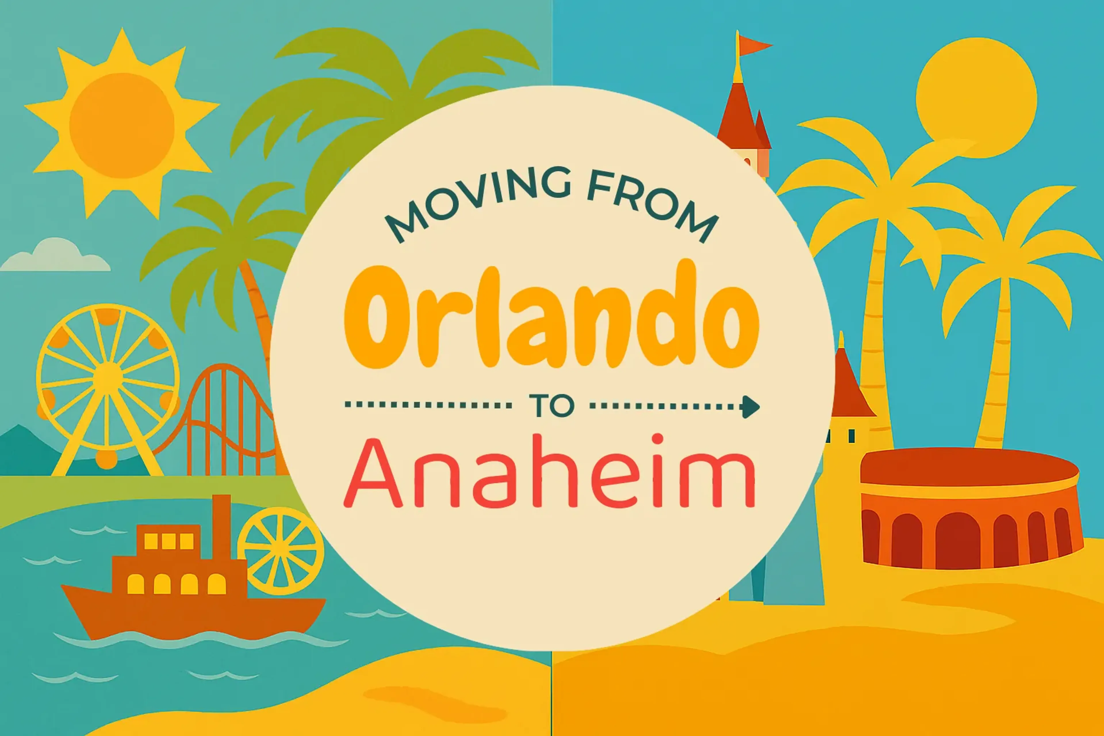 Side-by-side comparison of Orlando to Anaheim moving companies