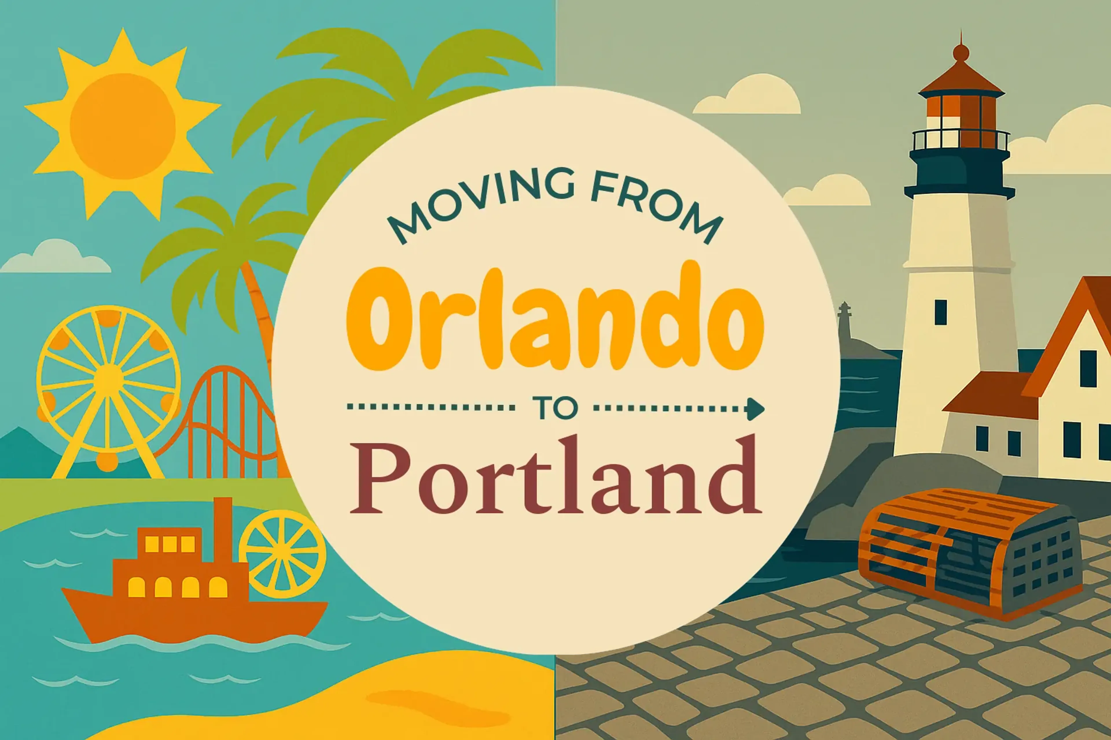 Side-by-side comparison of Orlando to Portland moving companies
