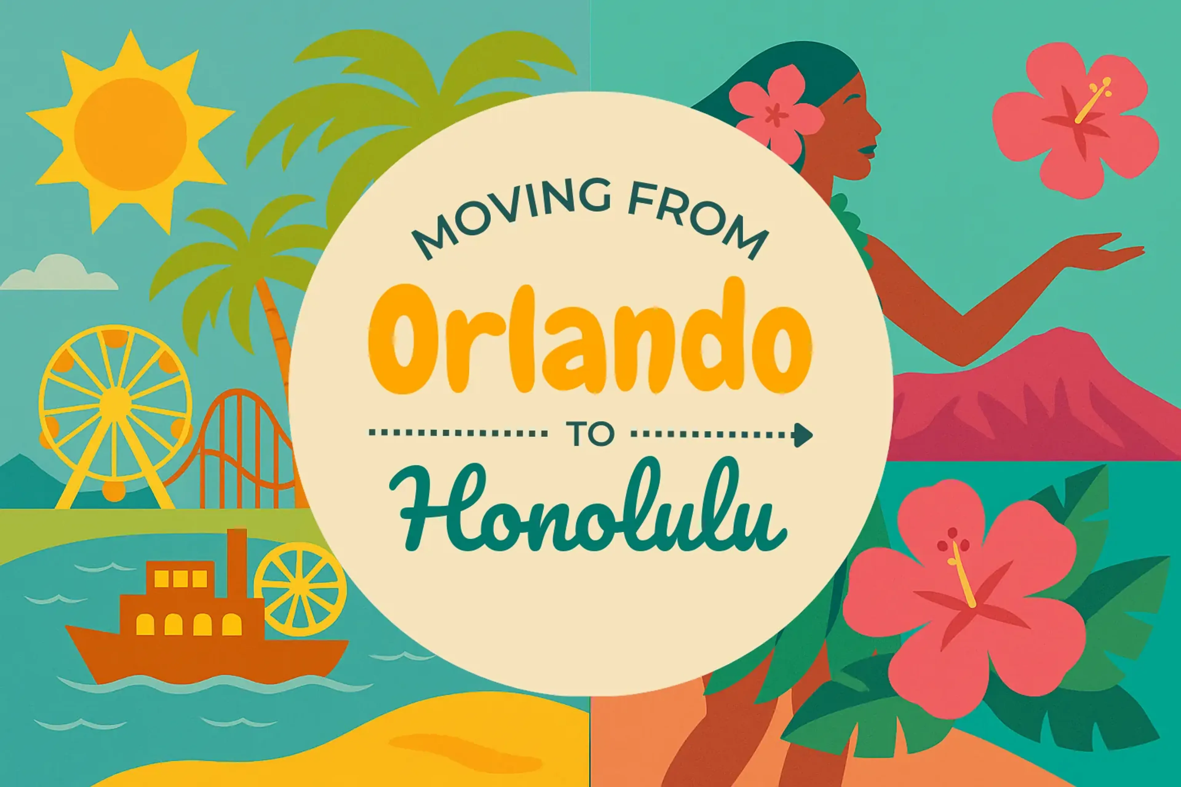Side-by-side comparison of Orlando to Honolulu moving companies