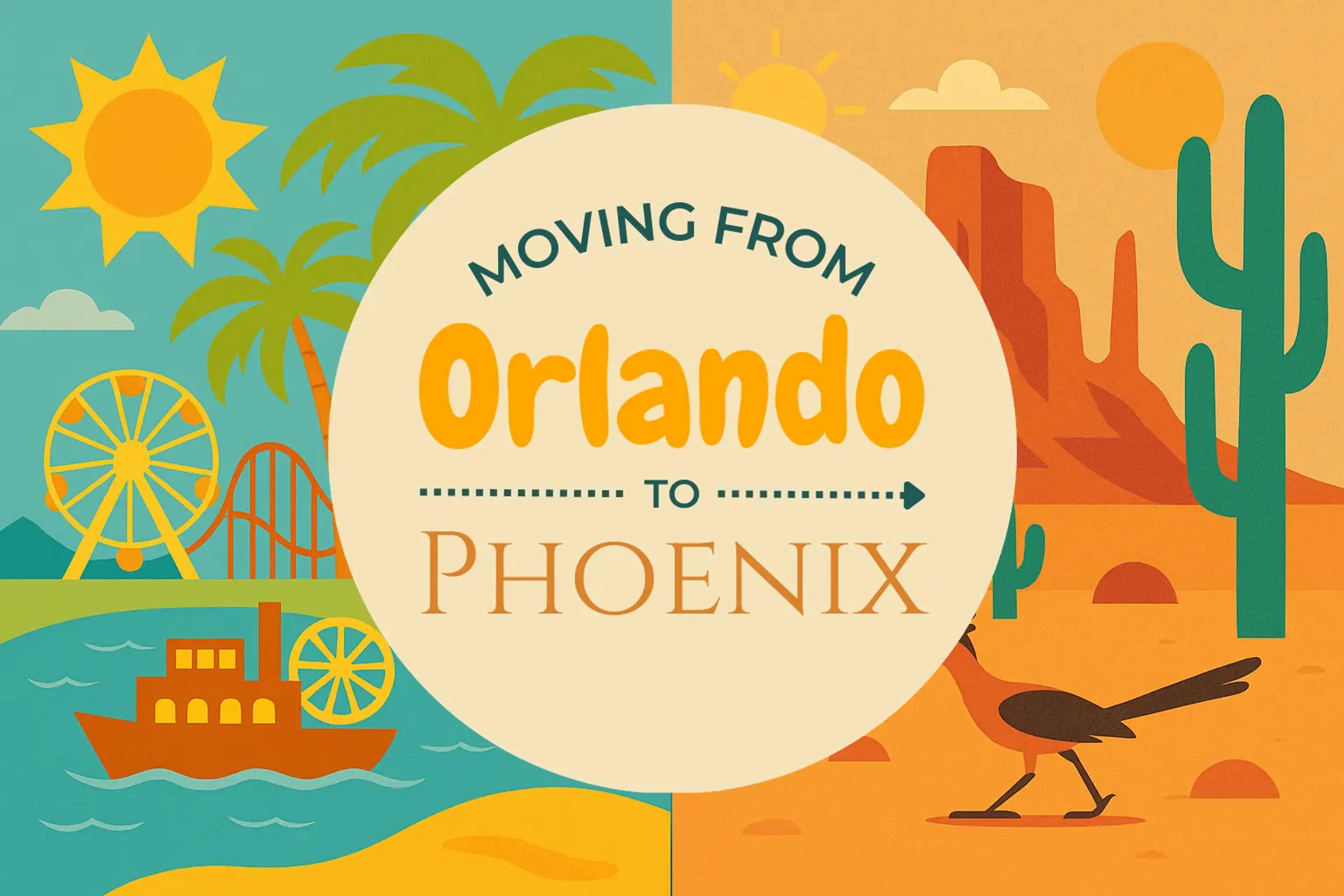 Side-by-side comparison of Orlando to Phoenix moving companies