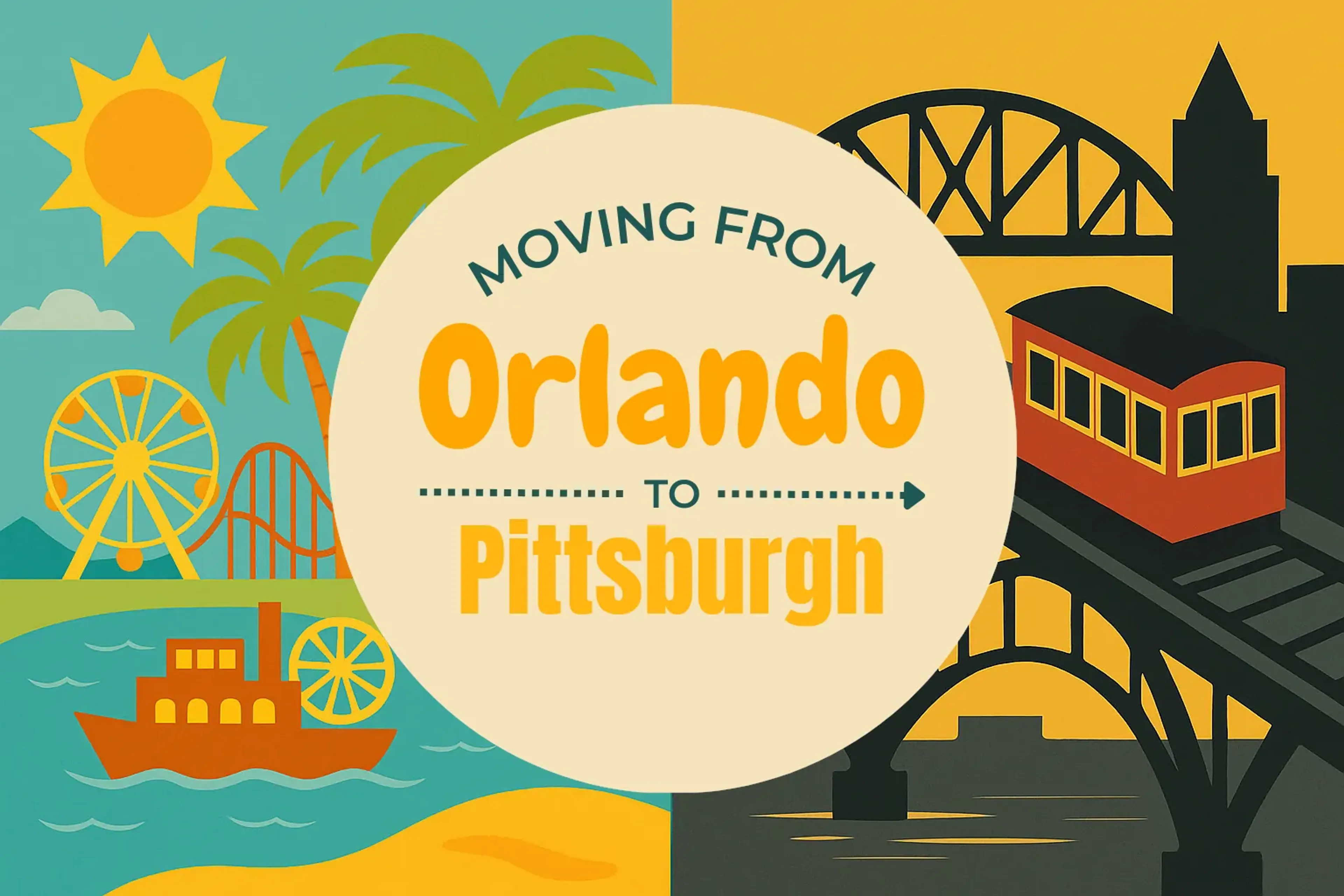 Side-by-side comparison of Orlando to Pittsburgh moving companies