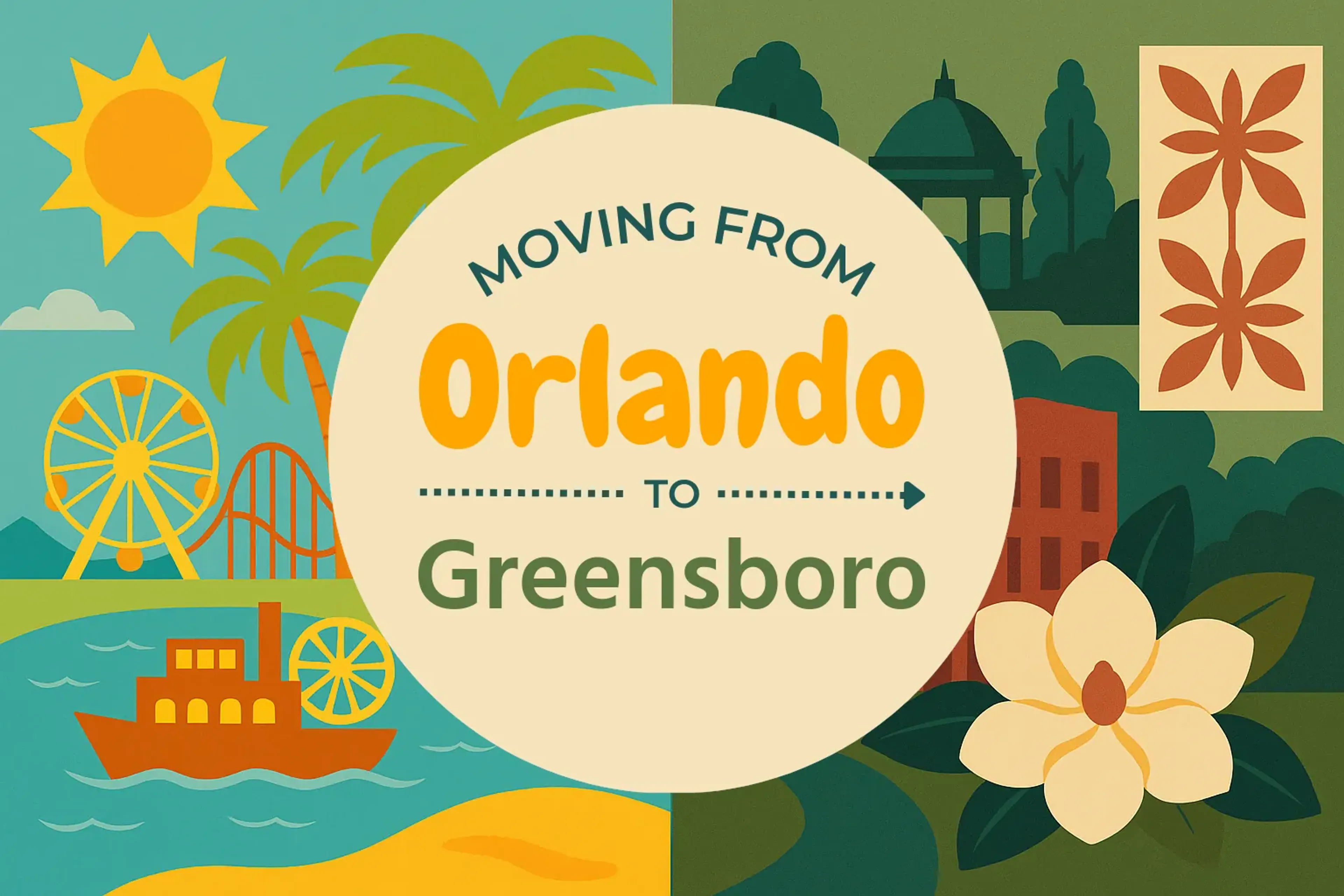 Side-by-side comparison of Orlando to Greensboro moving companies