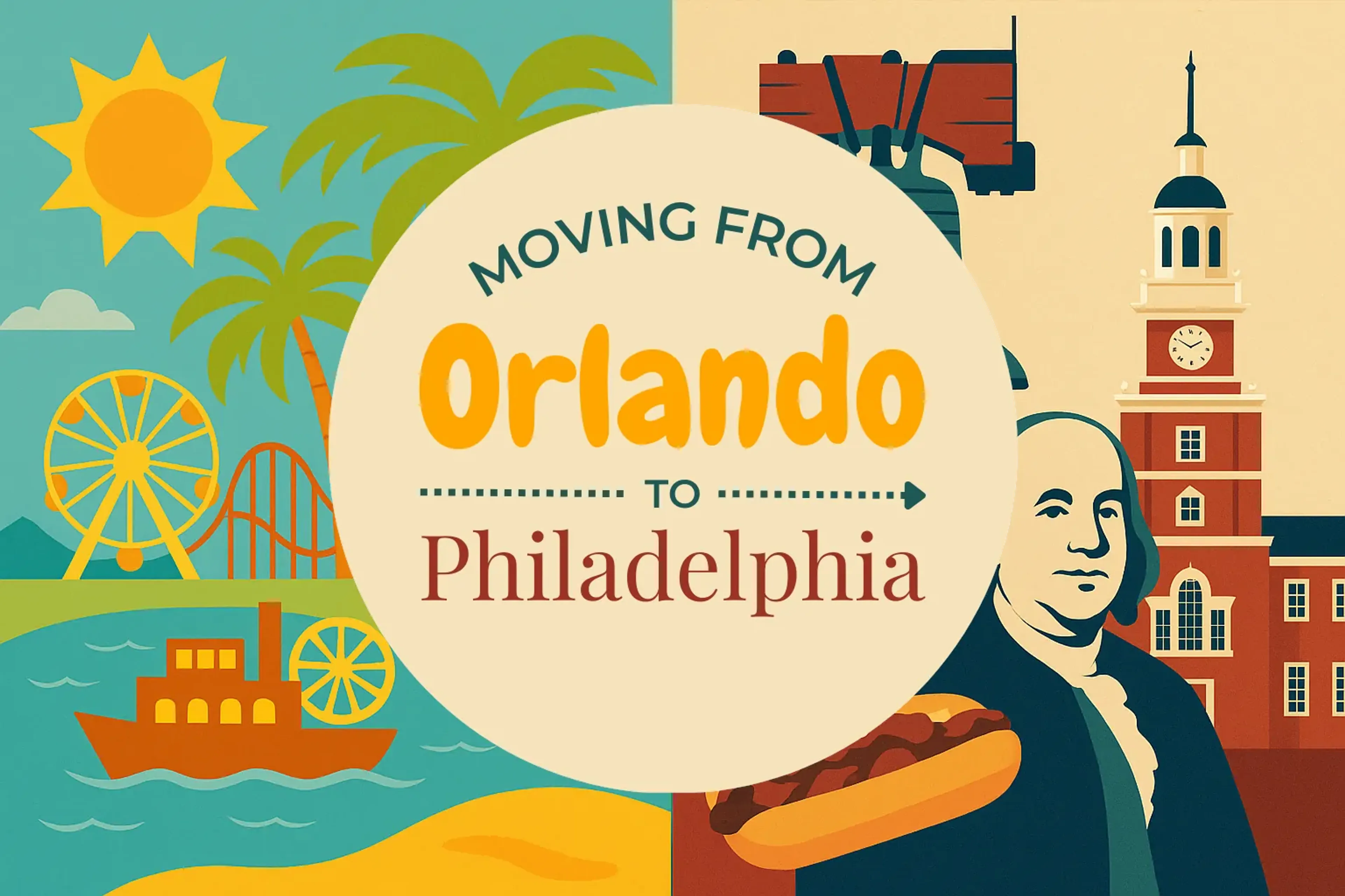 Side-by-side comparison of Orlando to Philadelphia moving companies