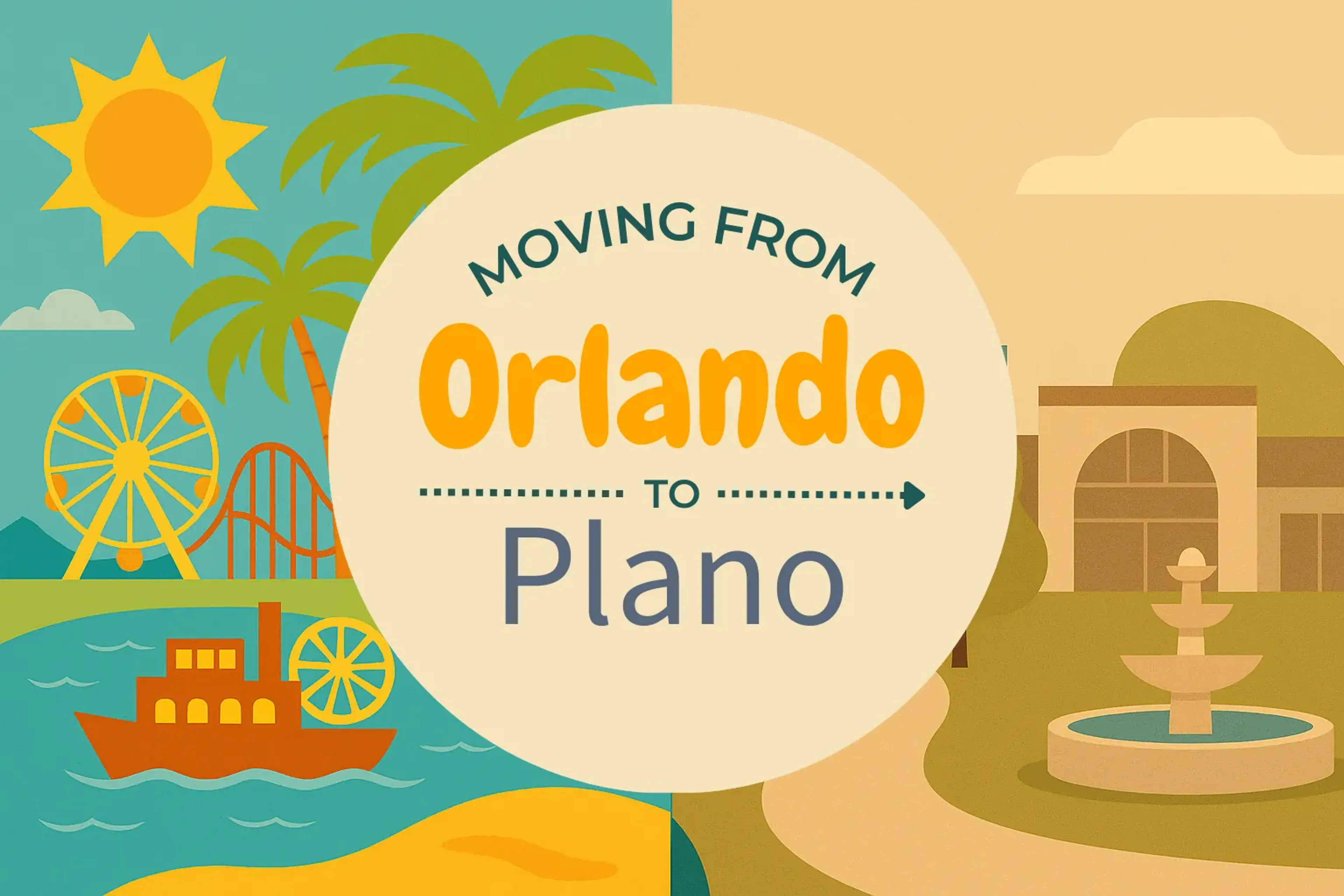 Side-by-side comparison of Orlando to Plano moving companies