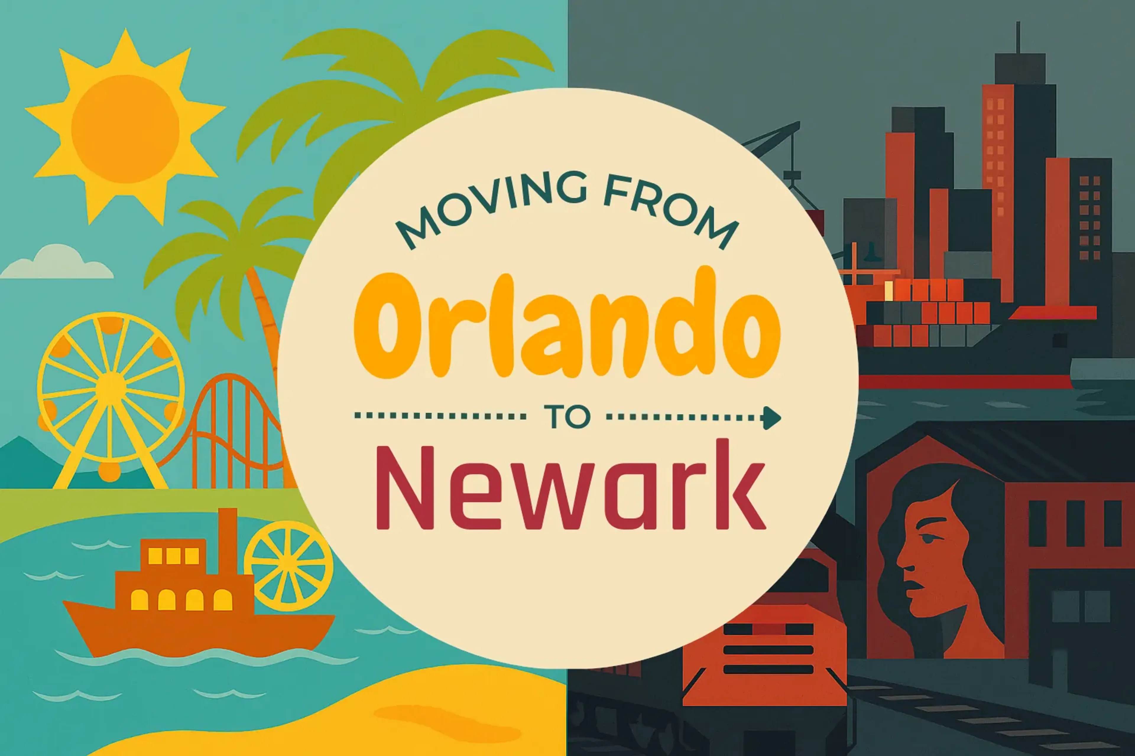 Side-by-side comparison of Orlando to Newark moving companies