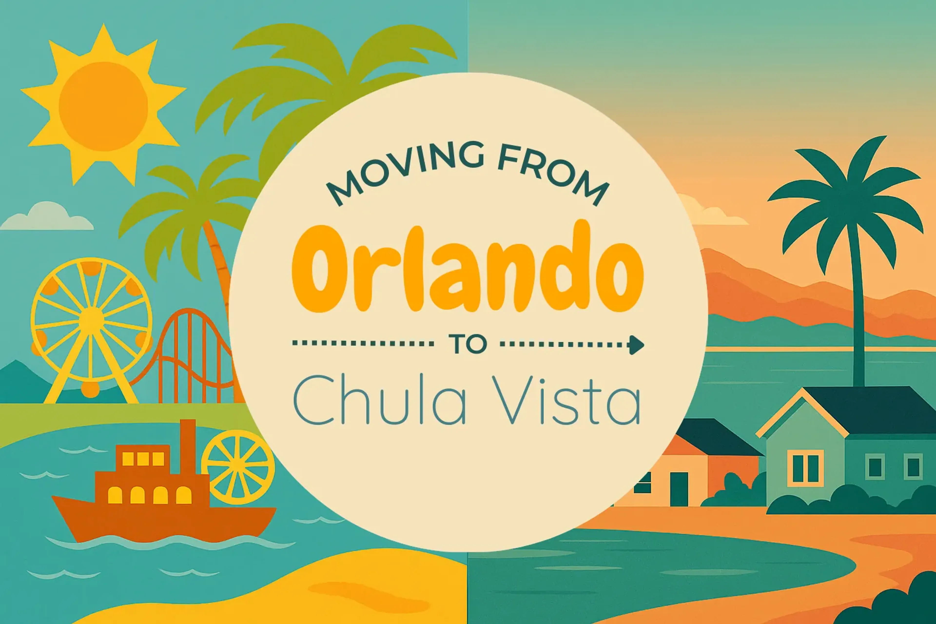 Side-by-side comparison of Orlando to Chula Vista moving companies